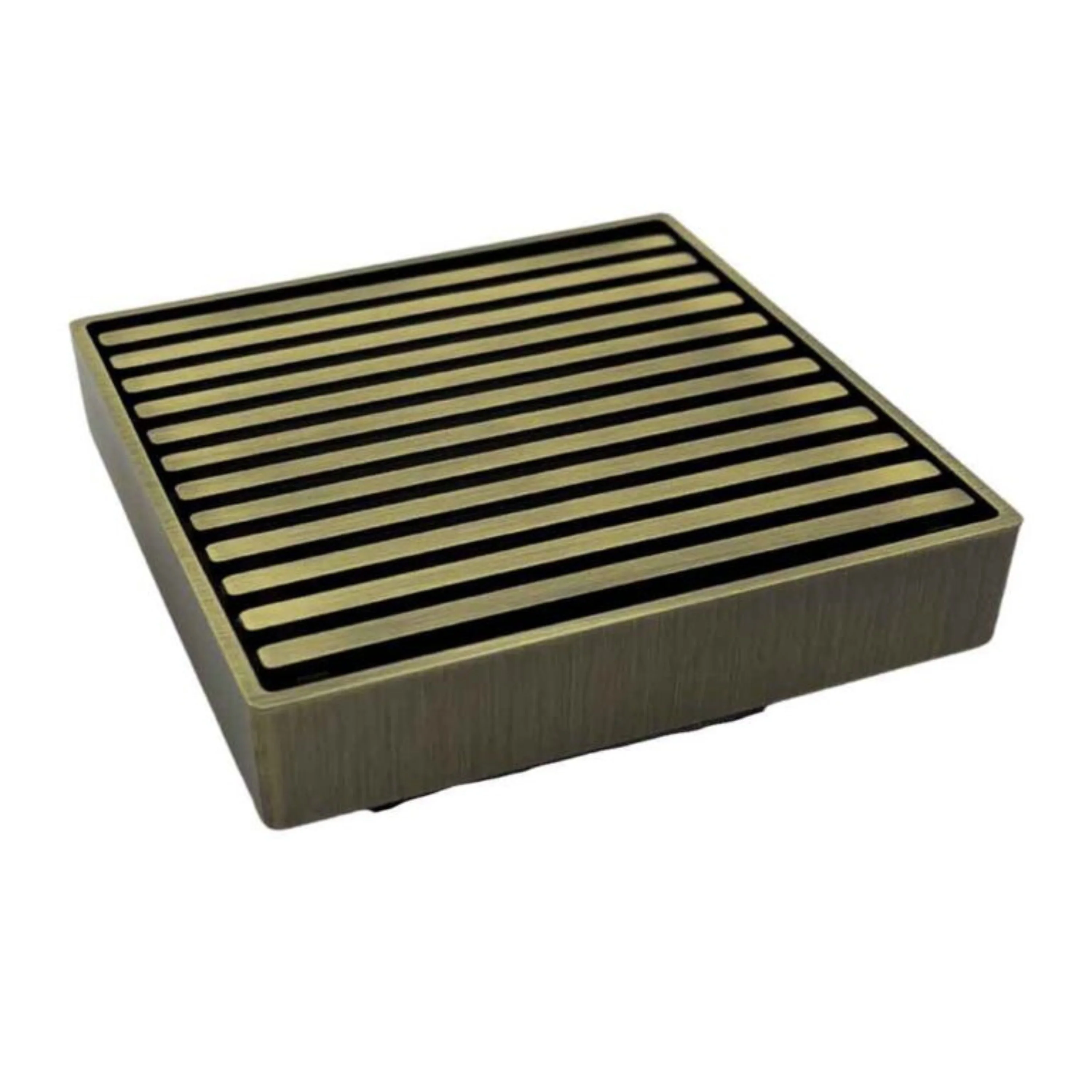 115 x 115 Brass Grate Top Used With Tile Insert Drain Antique Brass - Image 2
