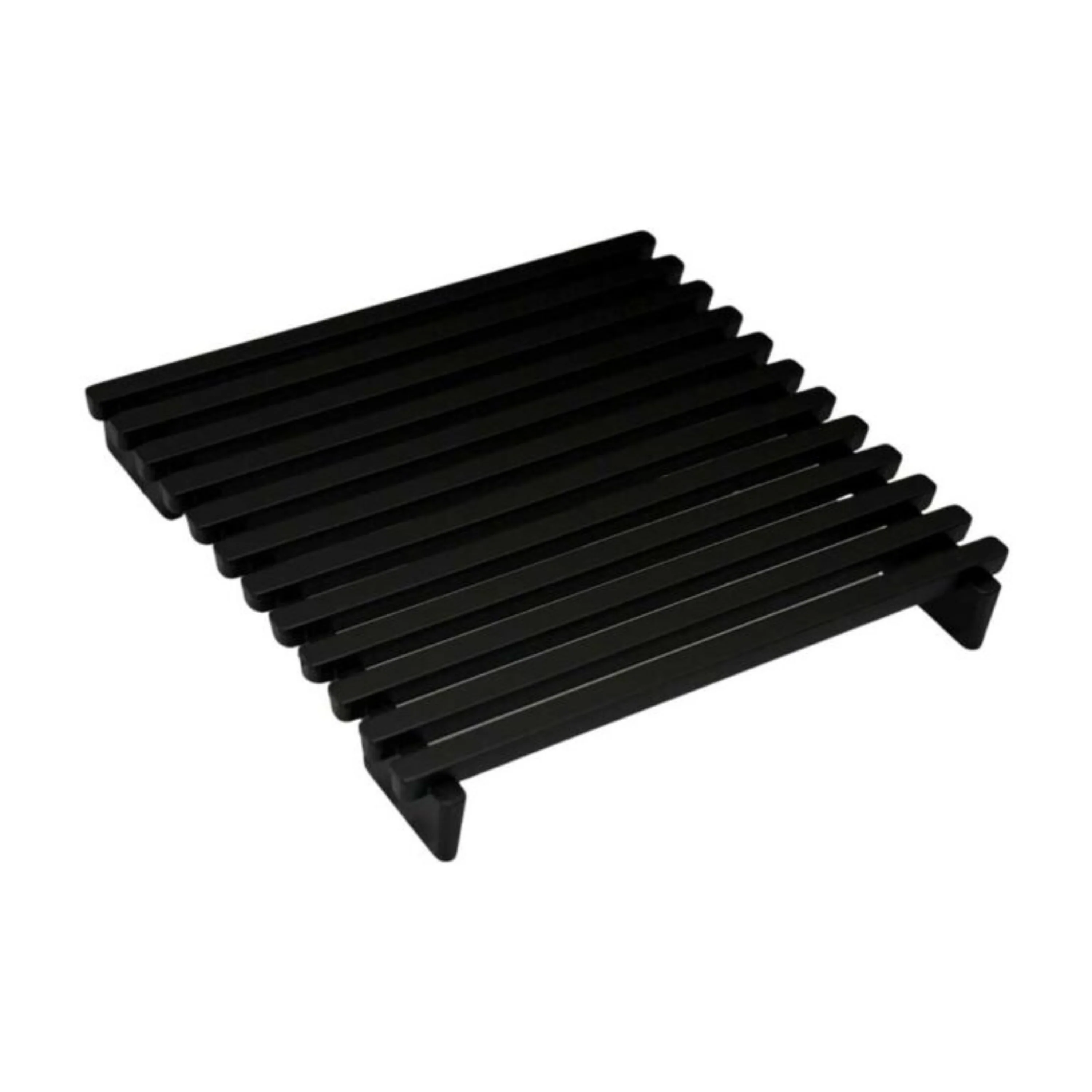 115 x 115 Brass Grate Top Used With Tile Insert Drain Black Matte