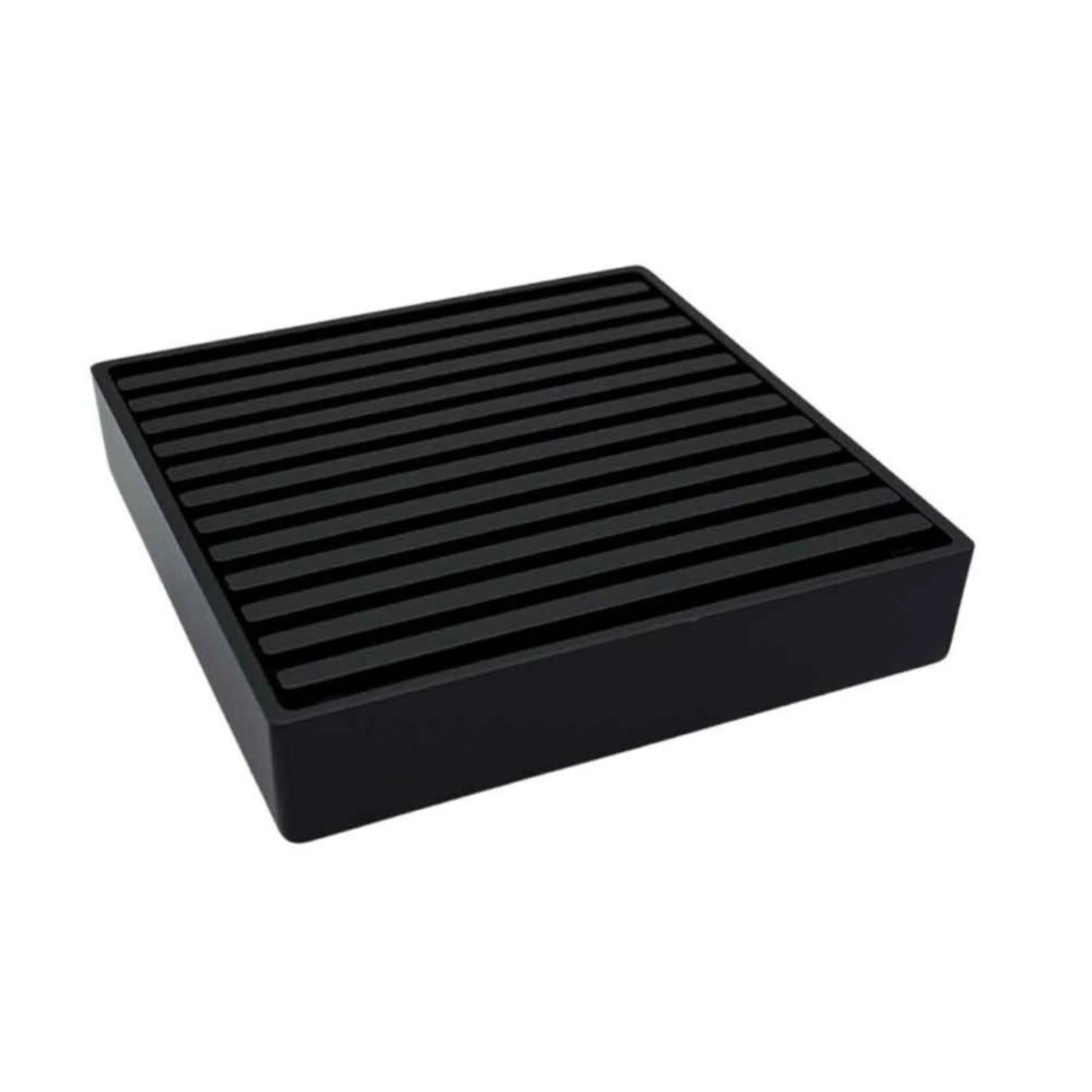 115 x 115 Brass Grate Top Used With Tile Insert Drain Black Matte - Image 2