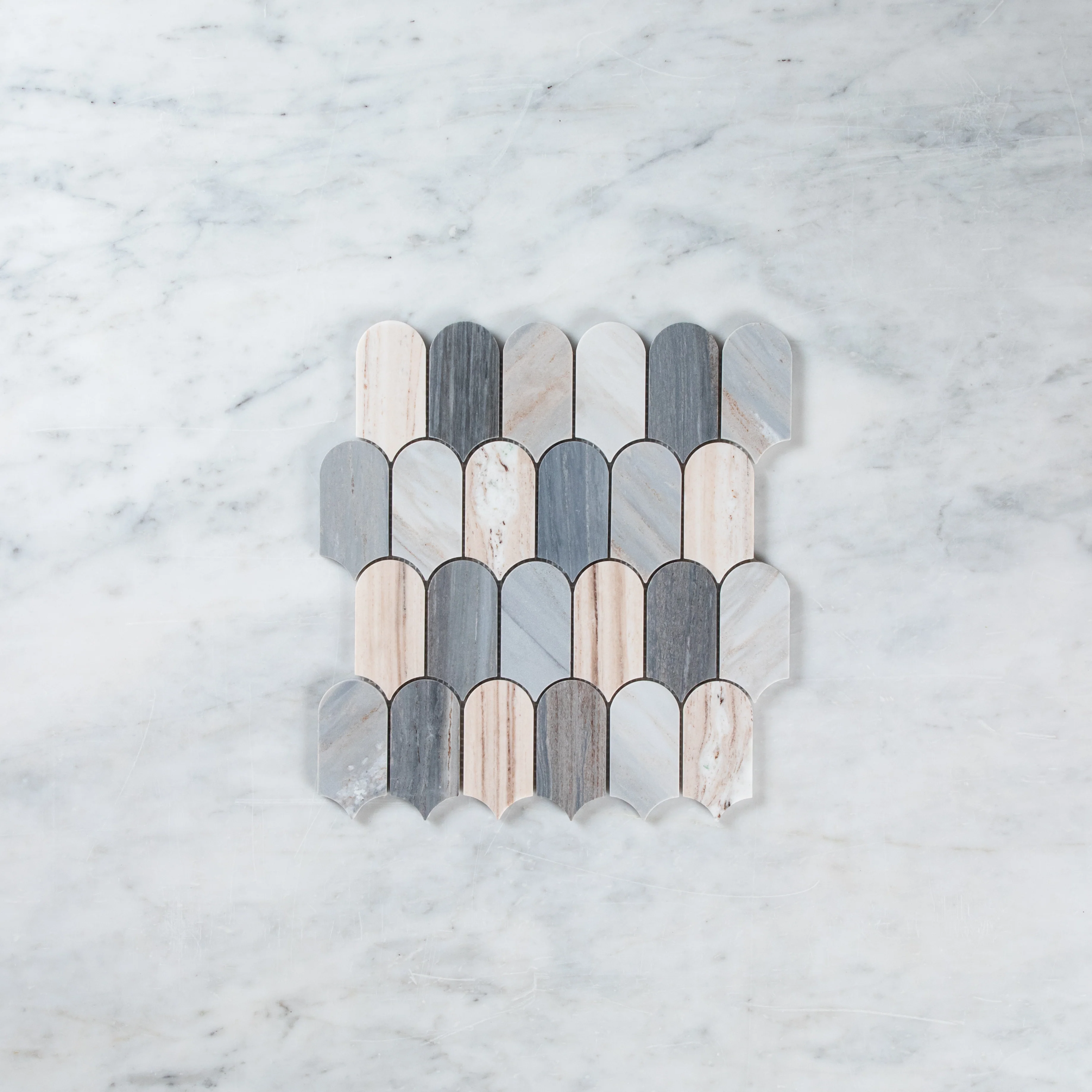 Blue Sand Arch/Long Fish Scale Carrara Mosaic - Image 2