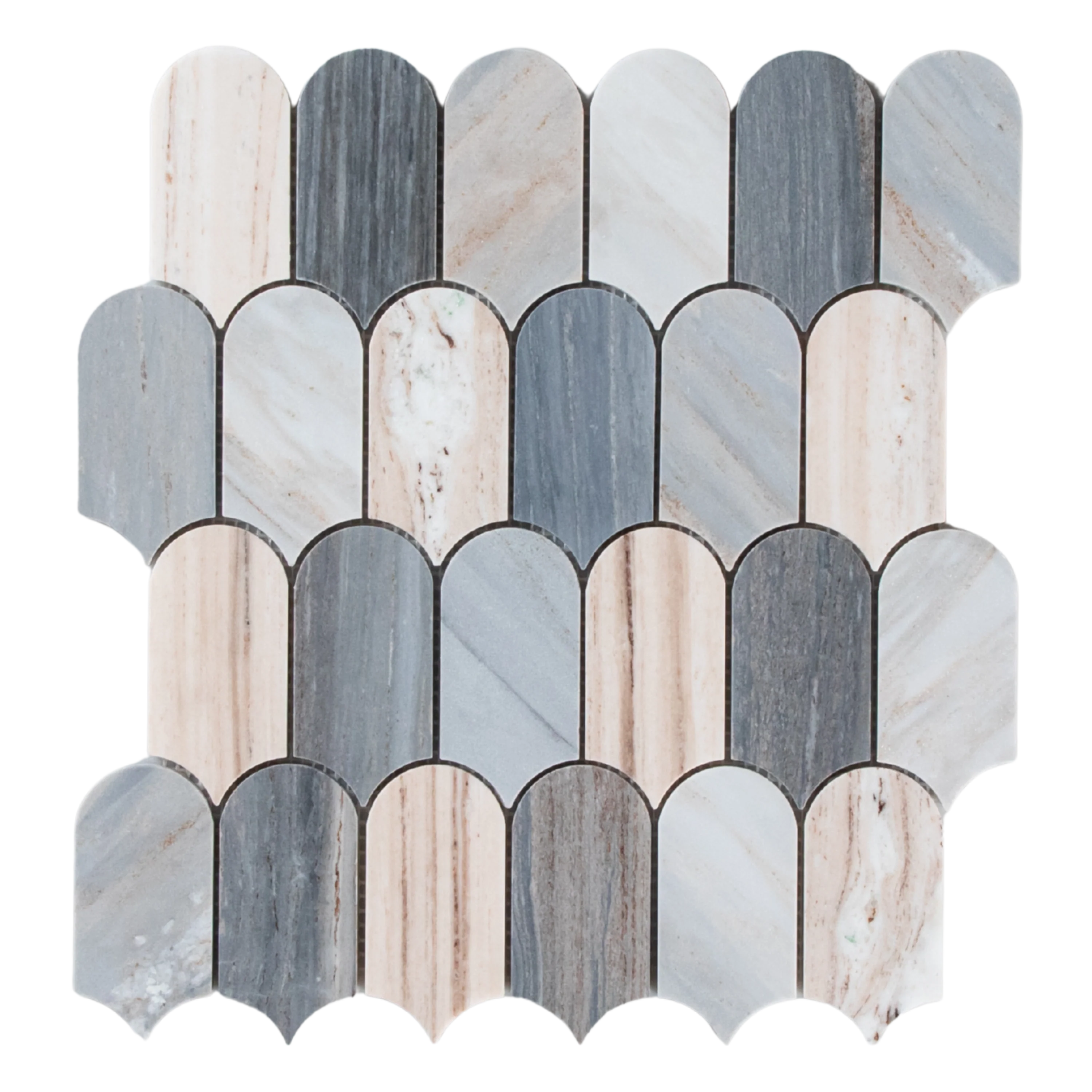 Blue Sand Arch/Long Fish Scale Carrara Mosaic - Image 3