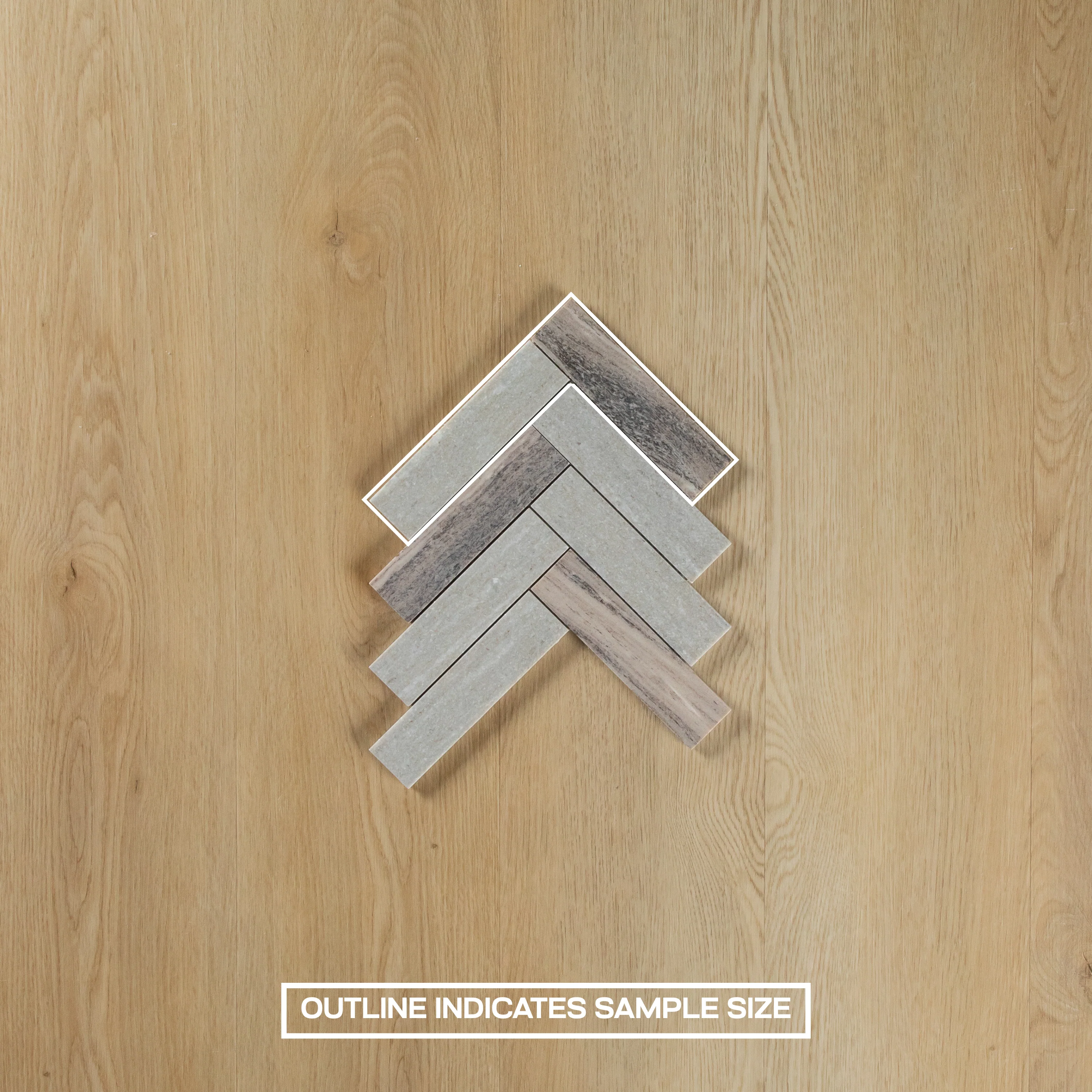 Blue Sandstone Herringbone Honed Mosaic - Image 4