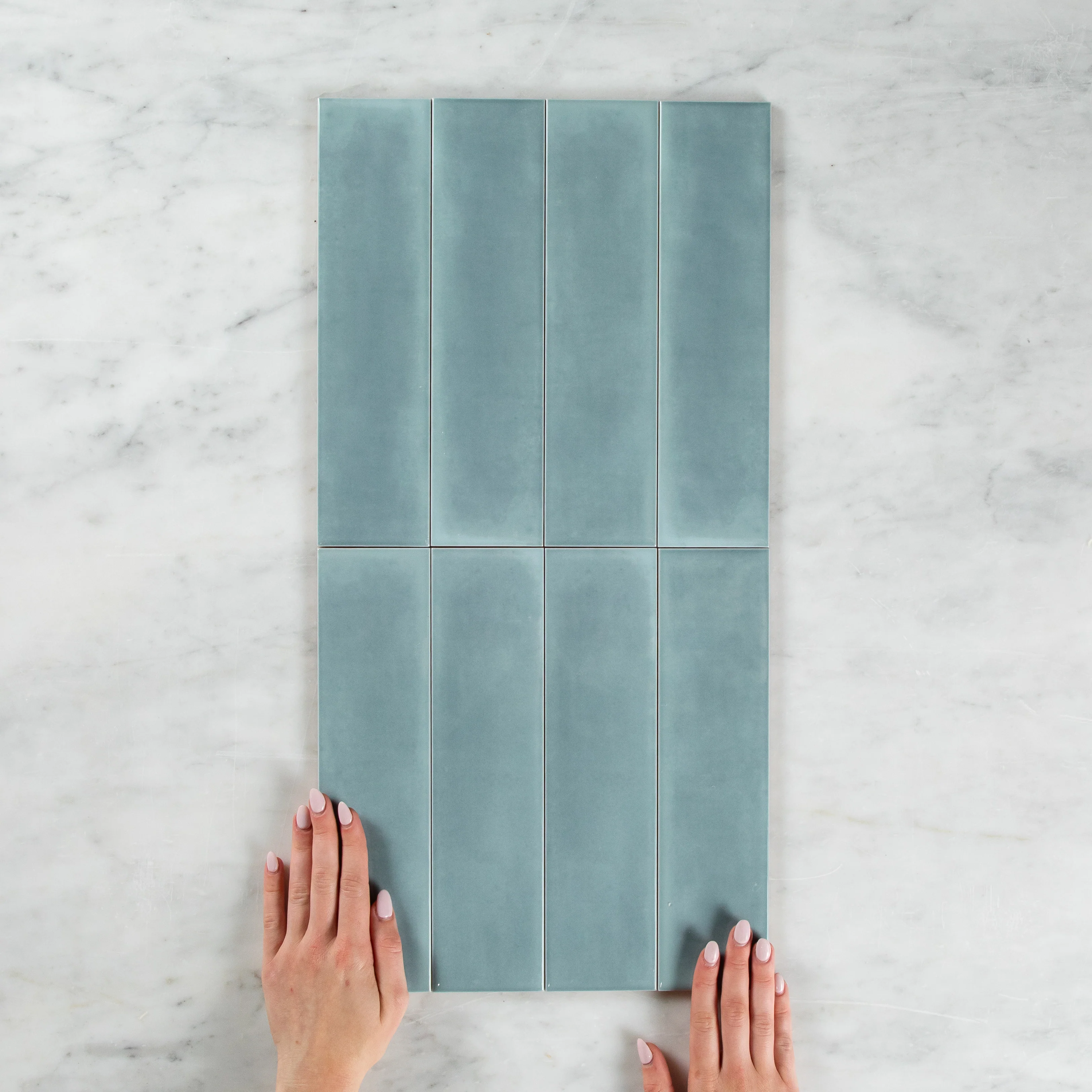 Boutique Baby Blue Gloss Subway Ripple - Image 5