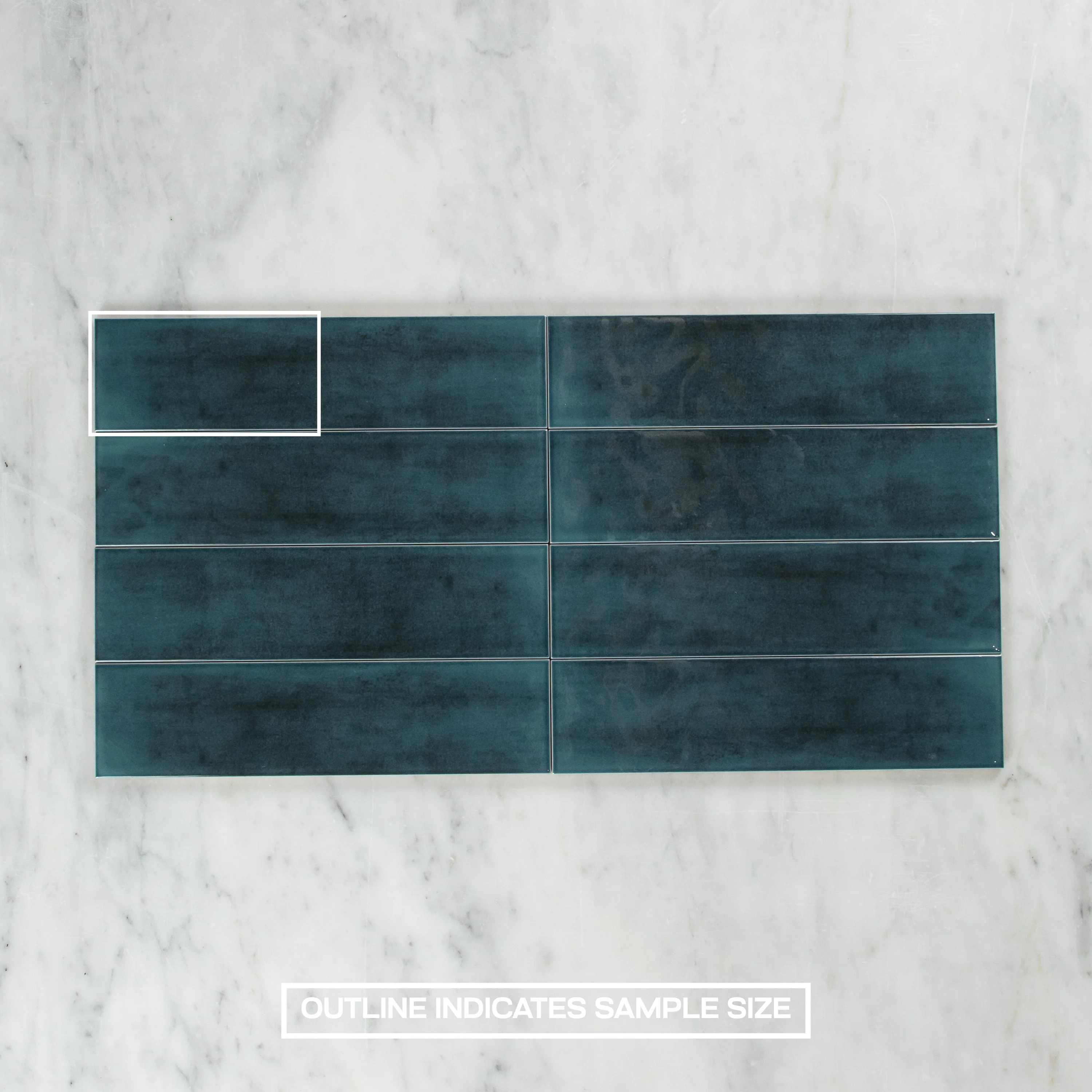 Boutique Navy Blue Gloss Subway Ripple - Image 4