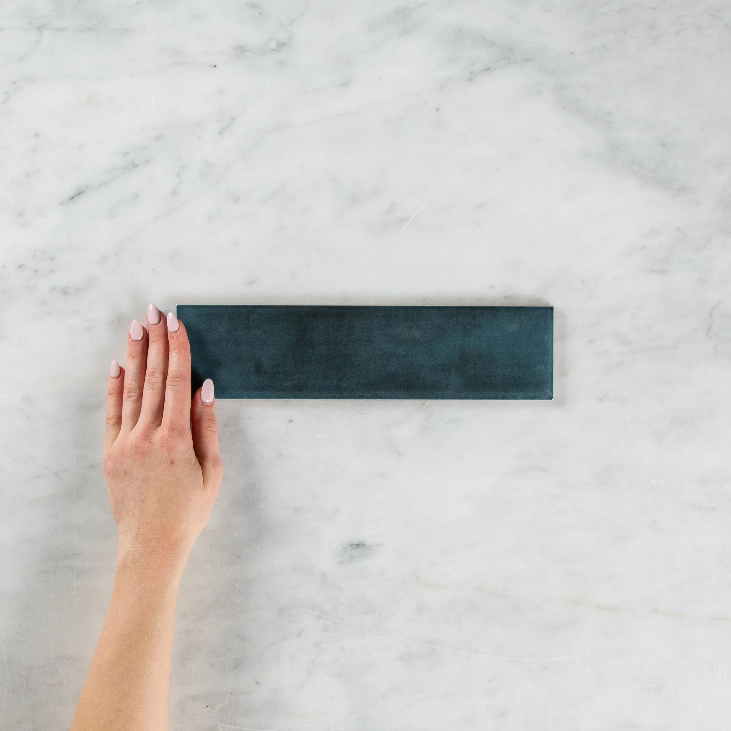 Boutique Navy Blue Gloss Subway Ripple - Image 5