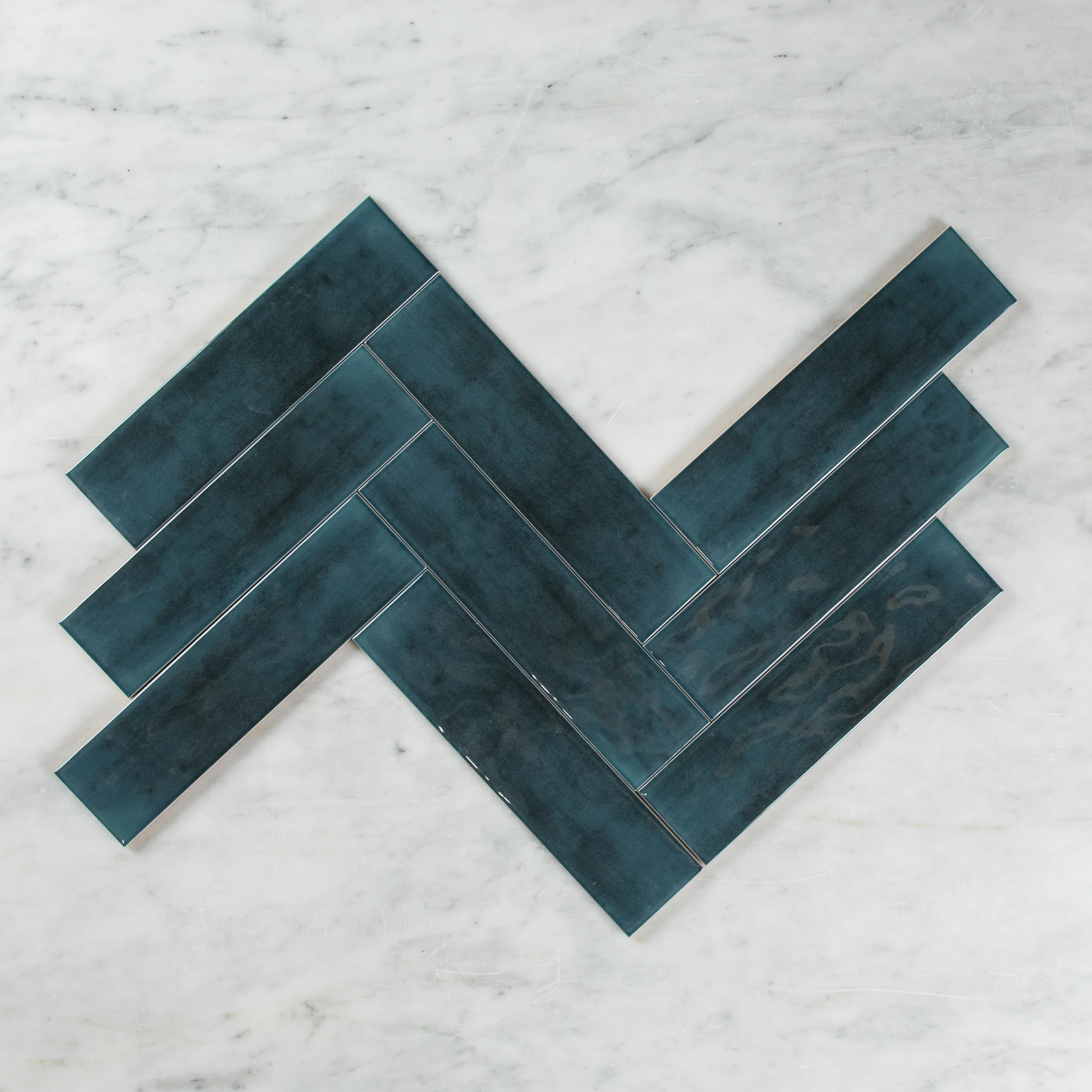 Boutique Navy Blue Gloss Subway Ripple - Image 7
