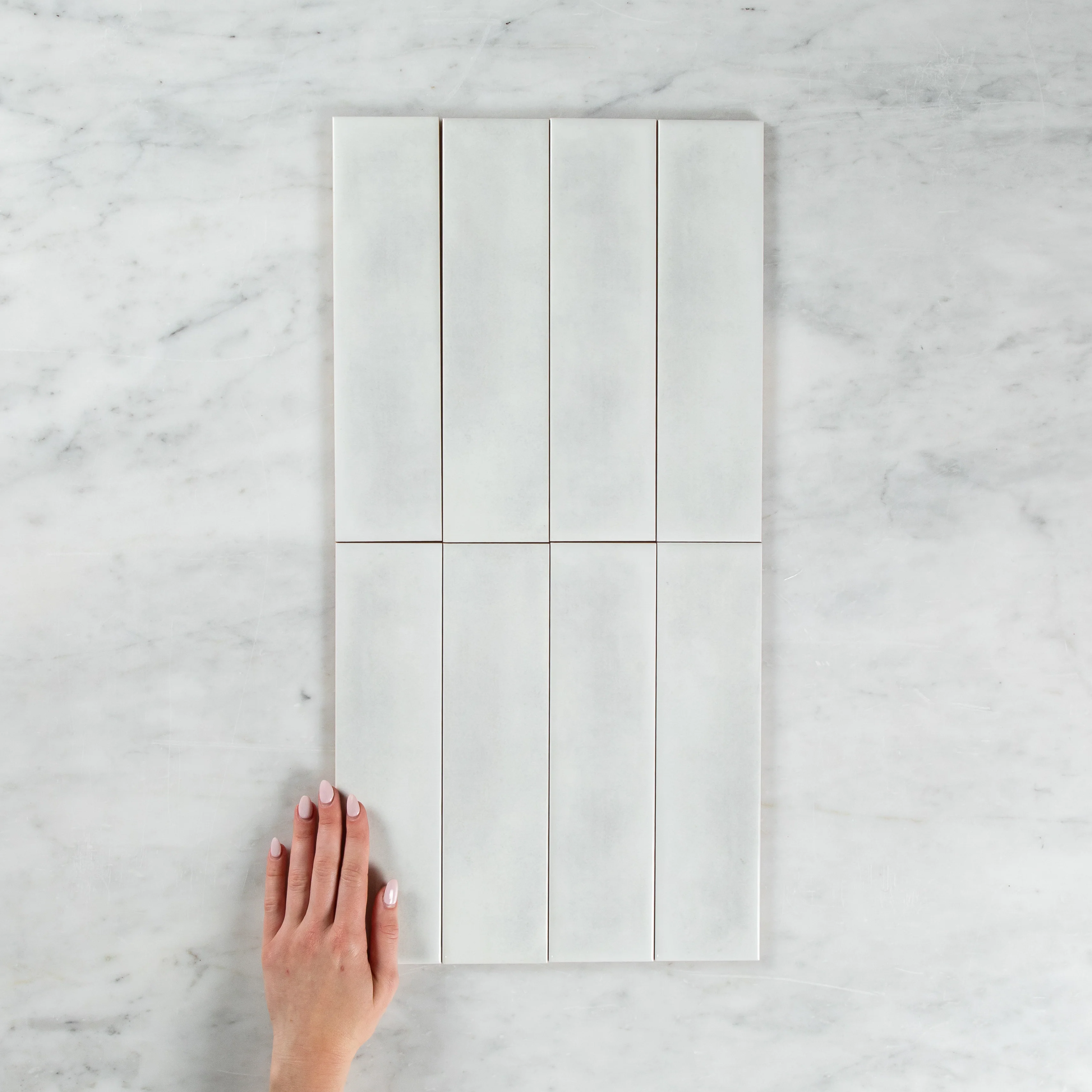 Boutique White Gloss Subway Ripple - Image 3