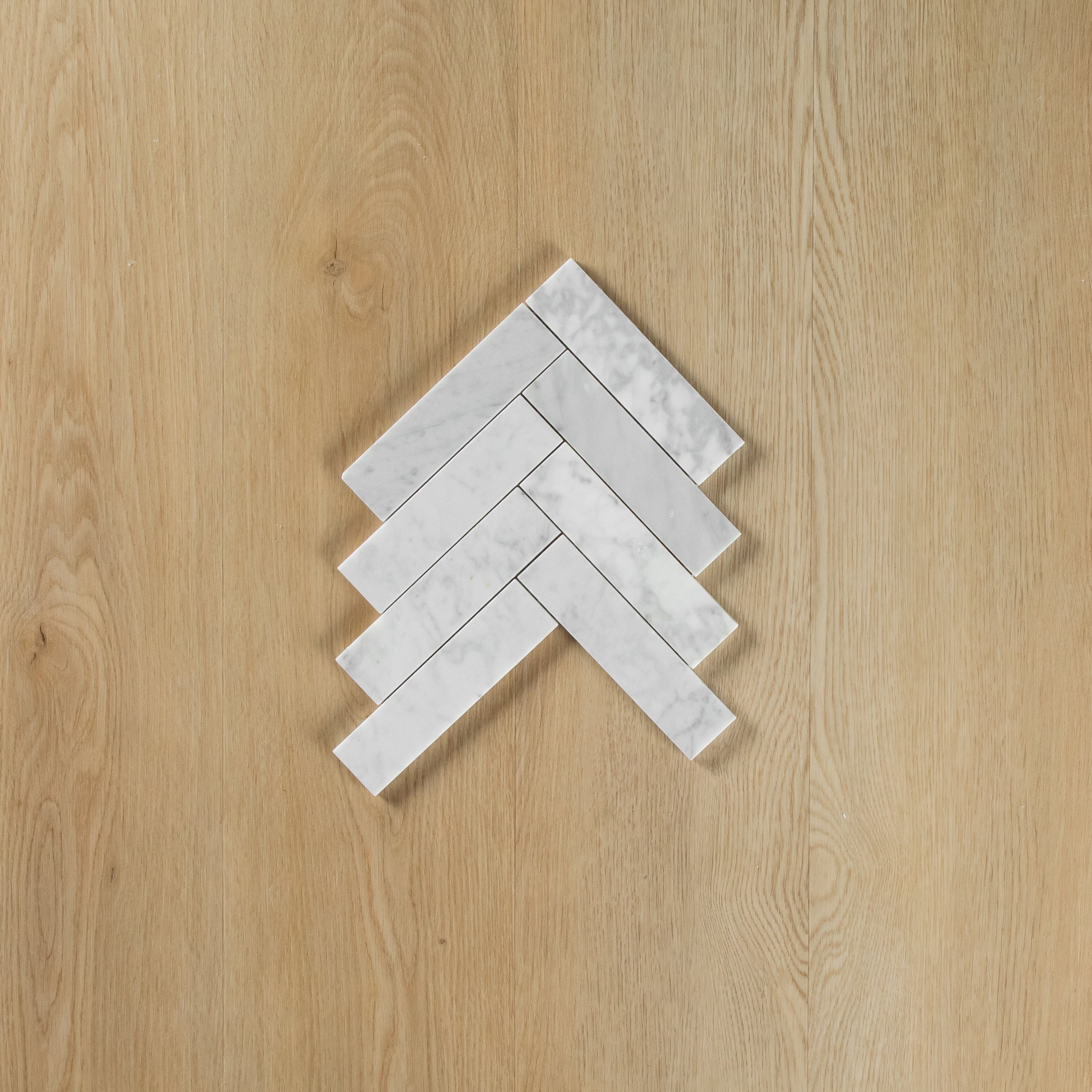 Carrara Marble Mosaic Herringbone - Image 6