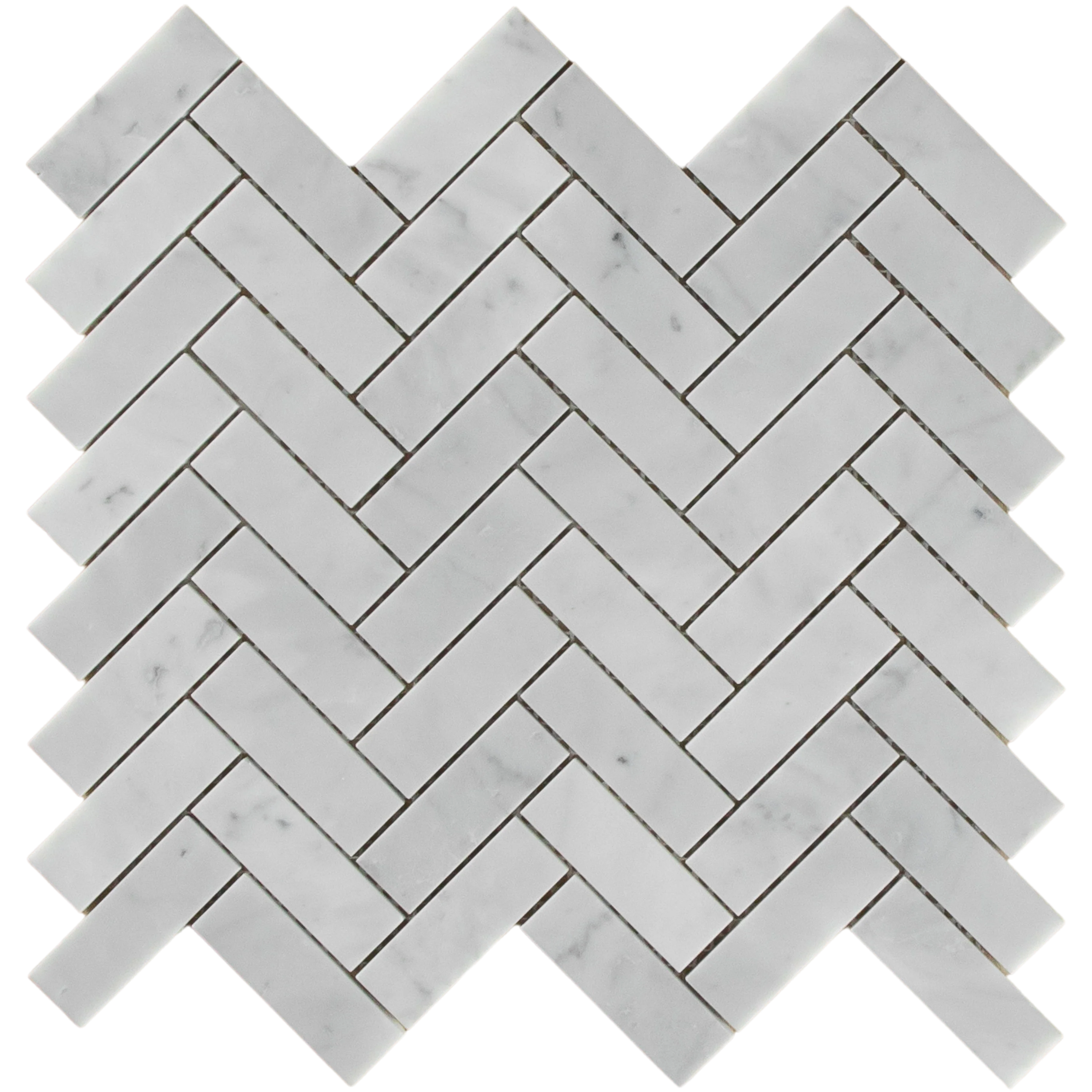 Carrara Marble Mosaic Herringbone Honed Small - Image 3