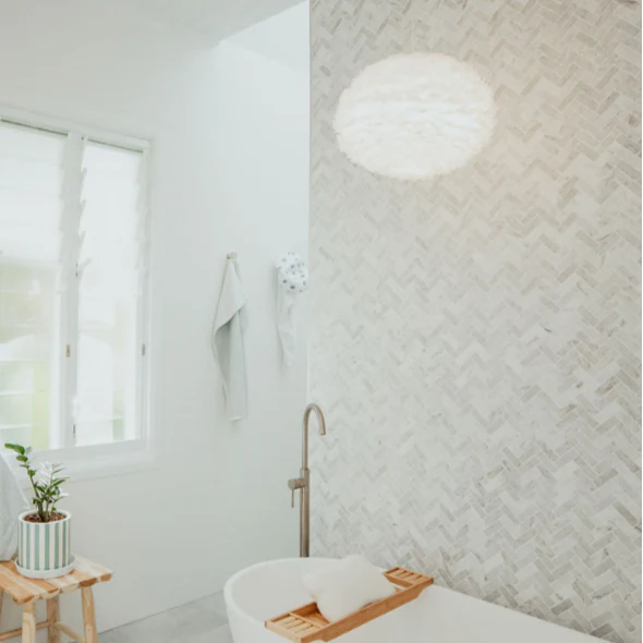 Carrara Marble Mosaic Herringbone Honed Small - Image 6