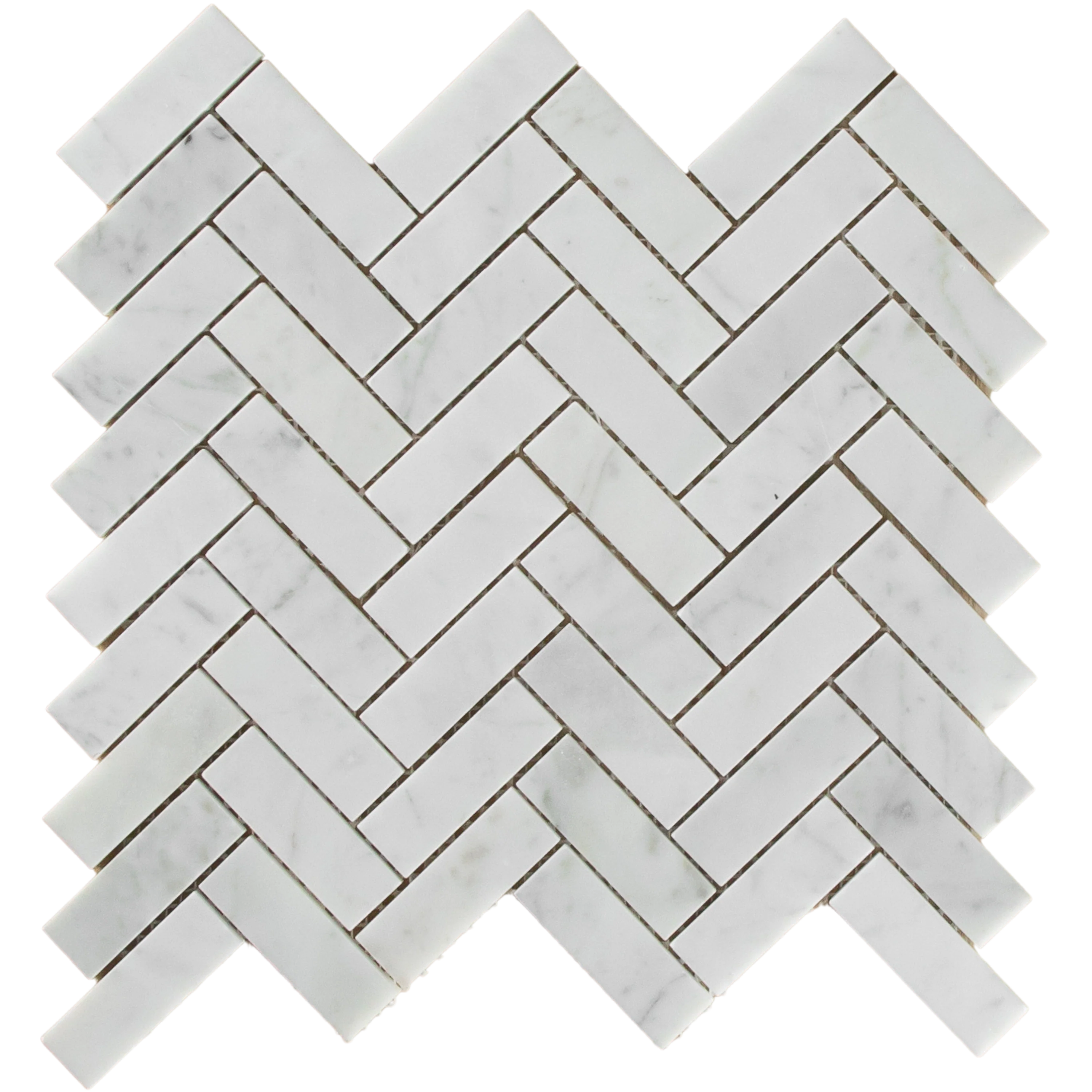 Carrara Marble Mosaic Herringbone Polished Small - Image 3