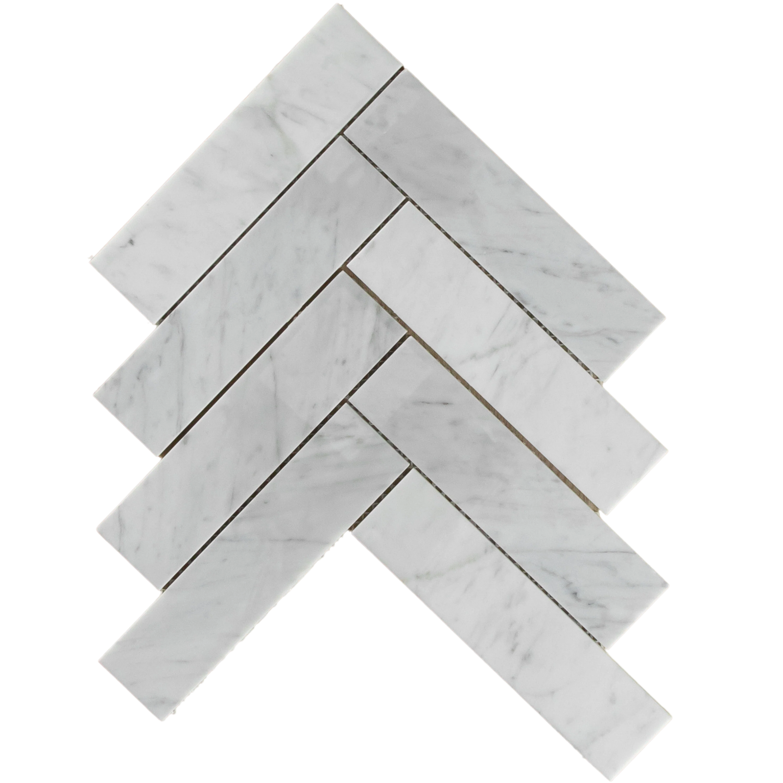 Carrara Marble Mosaic Herringbone XL - Image 3