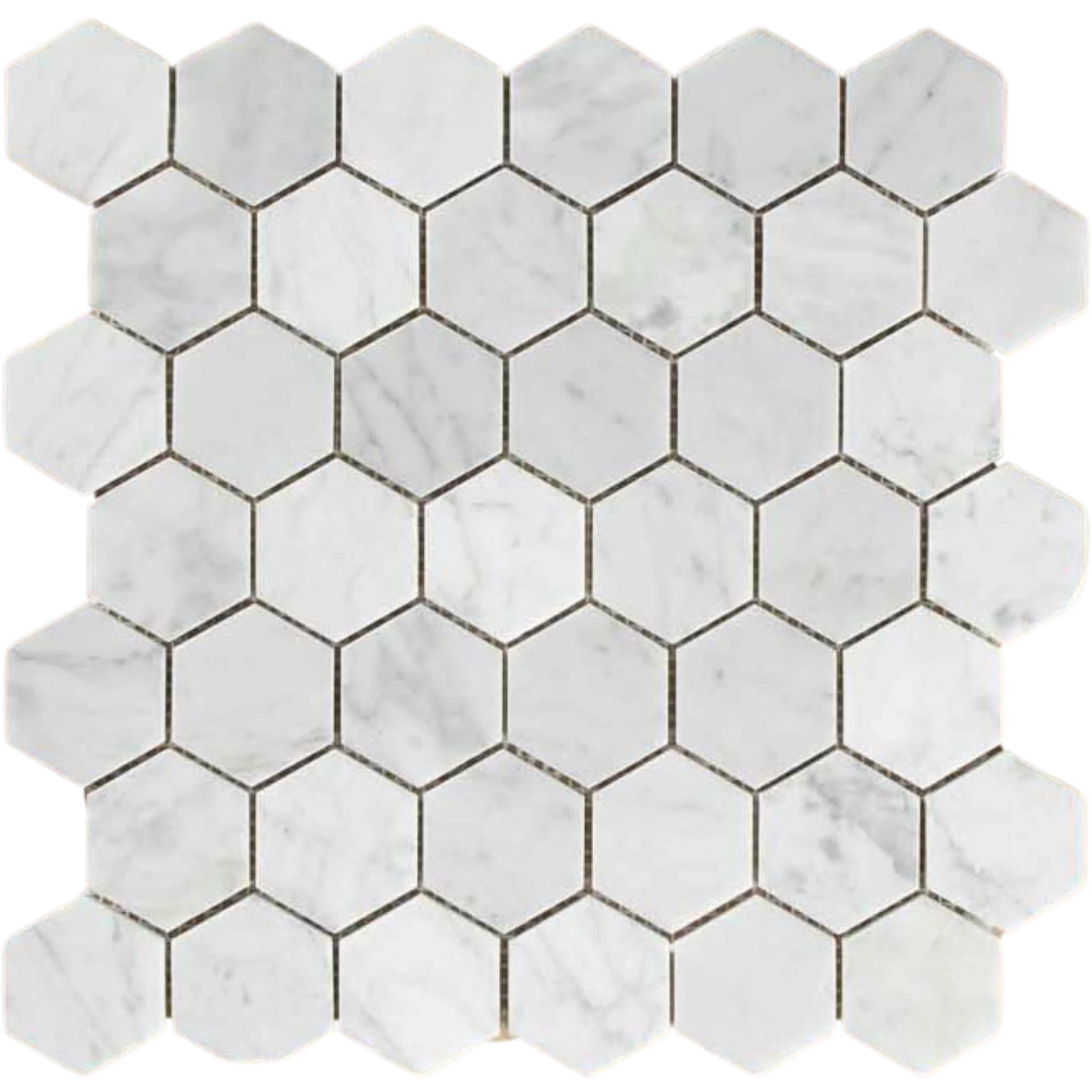 Carrara Marble Mosaic Hexagonal Honed - Image 3