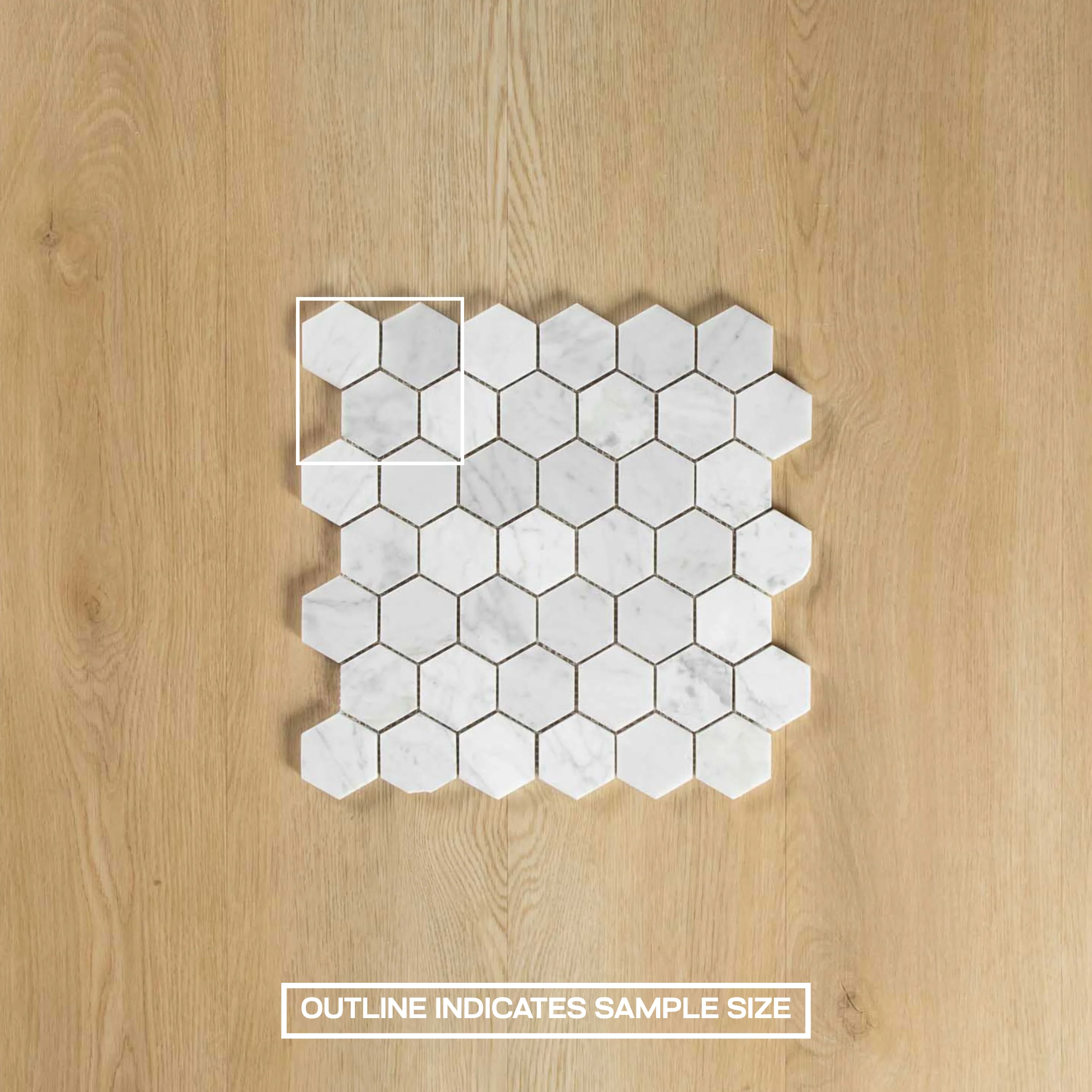 Carrara Marble Mosaic Hexagonal Honed - Image 4