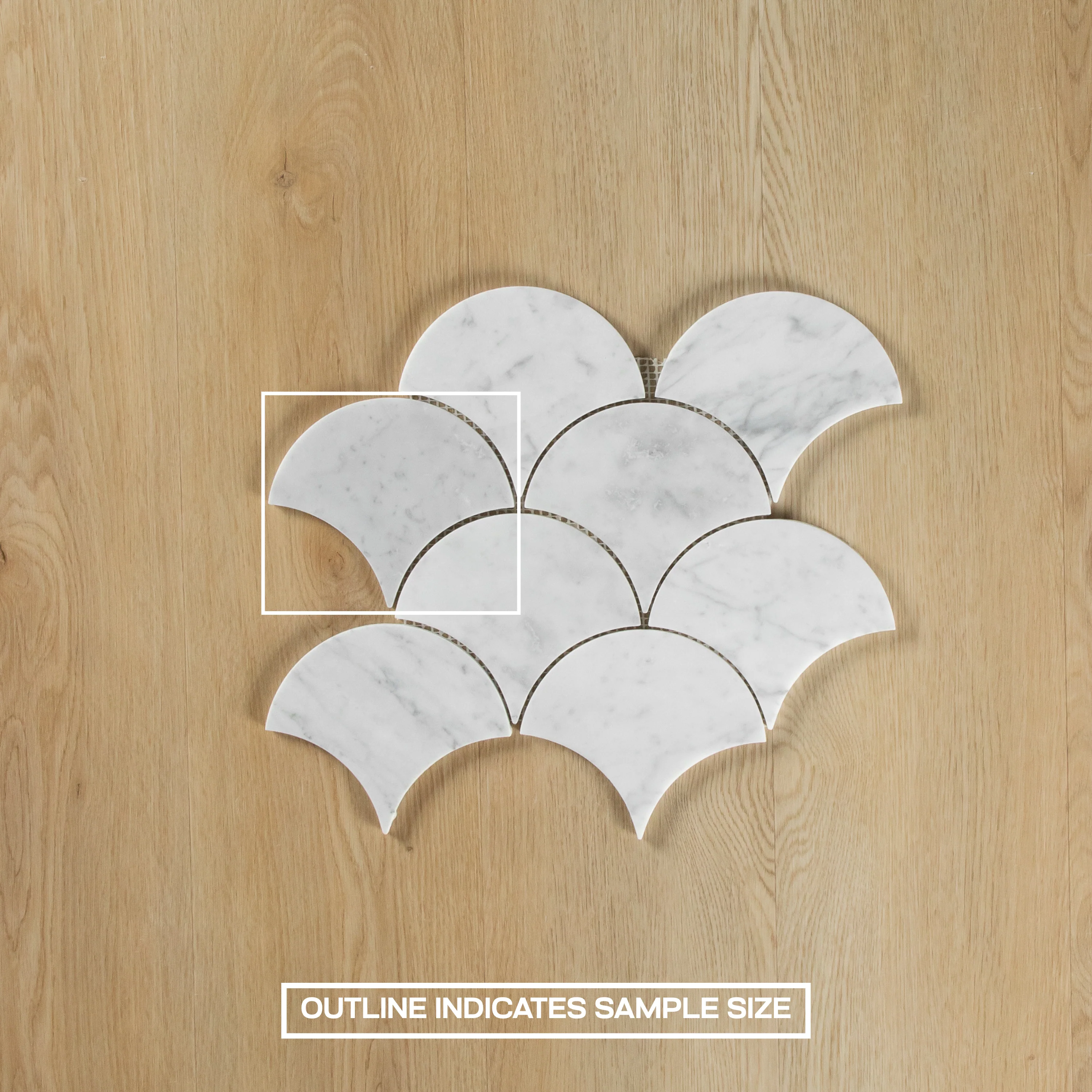 Carrara Marble Mosaic Large Fans - Image 5