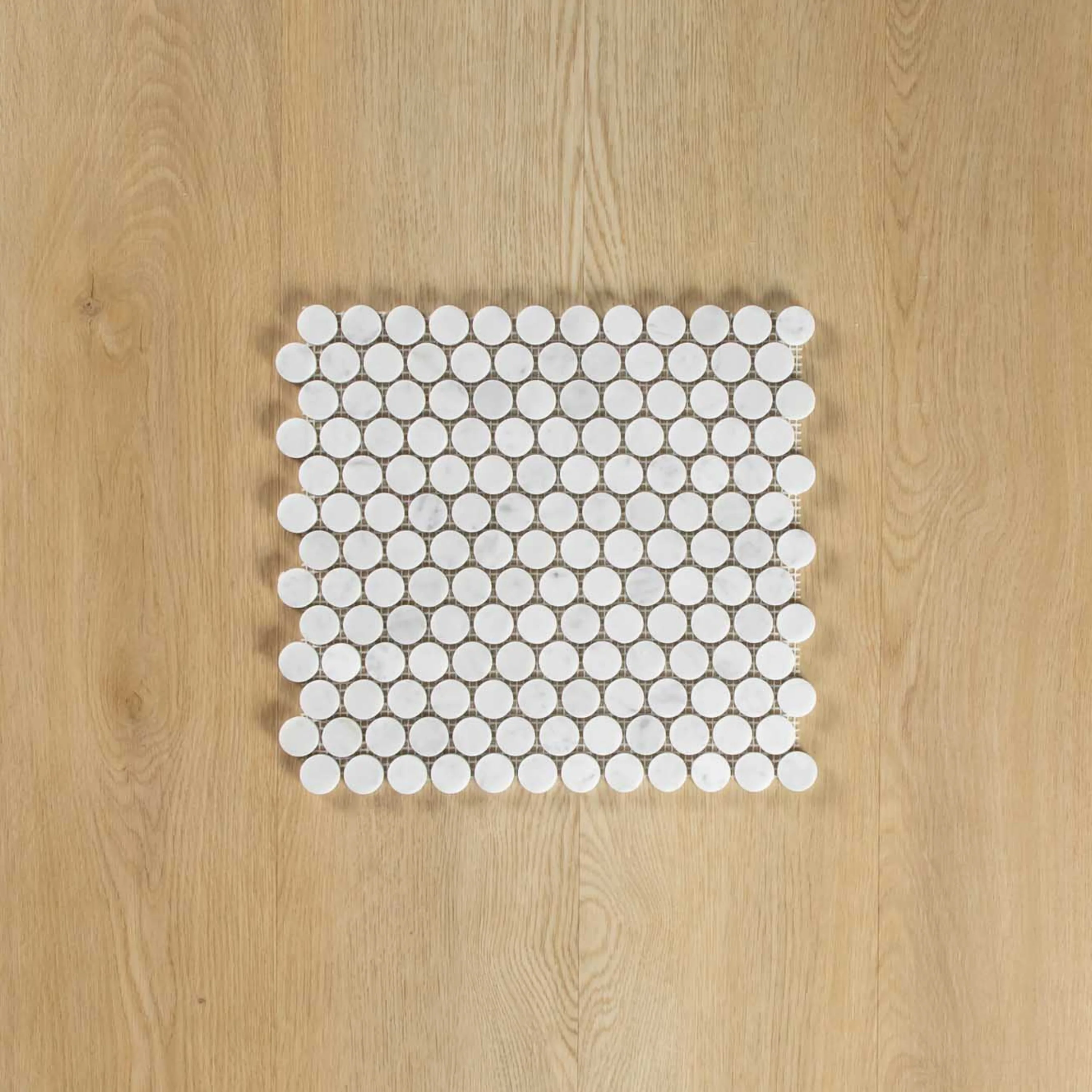 Carrara Marble Mosaic Penny Round Honed Mosaic
