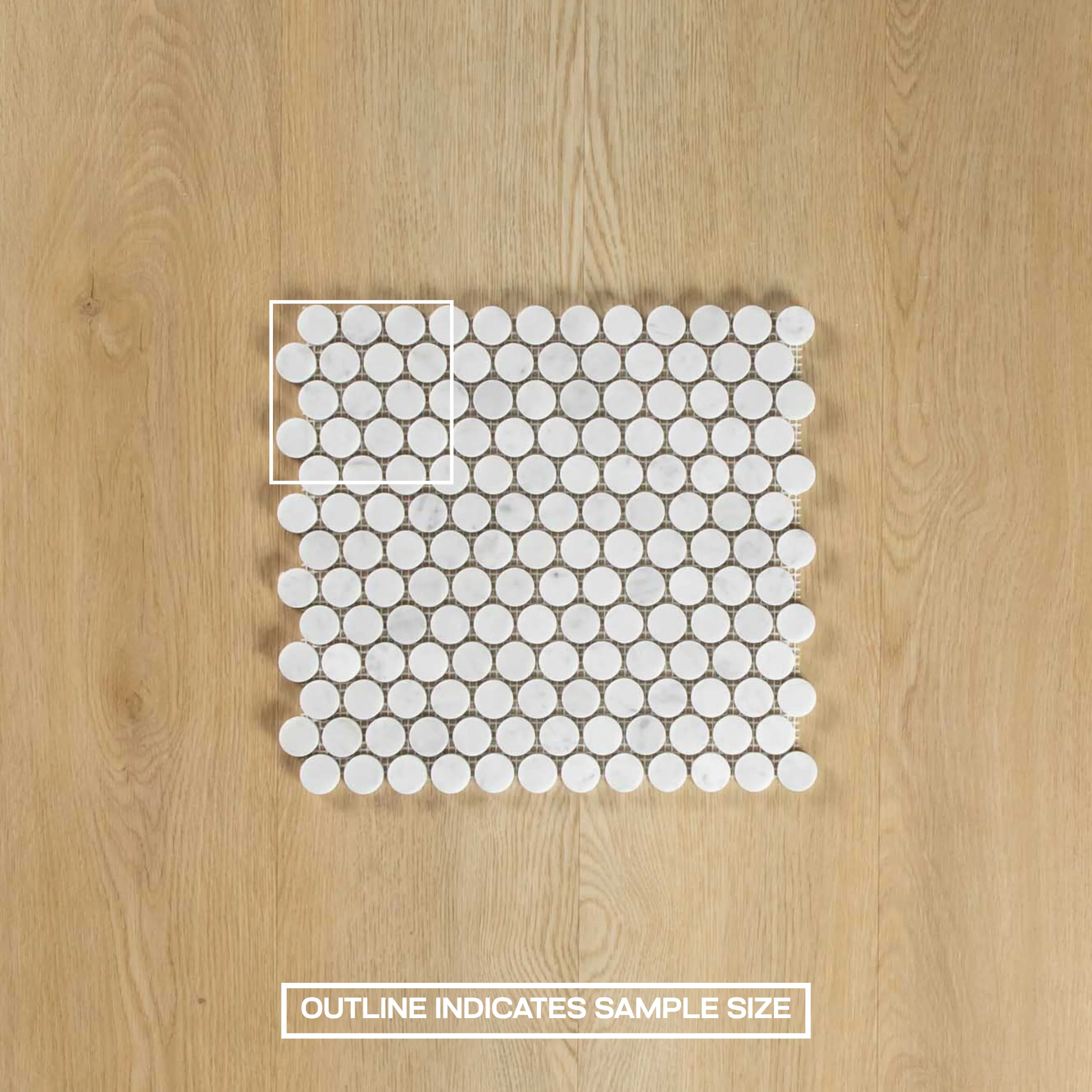 Carrara Marble Mosaic Penny Round Honed Mosaic - Image 4