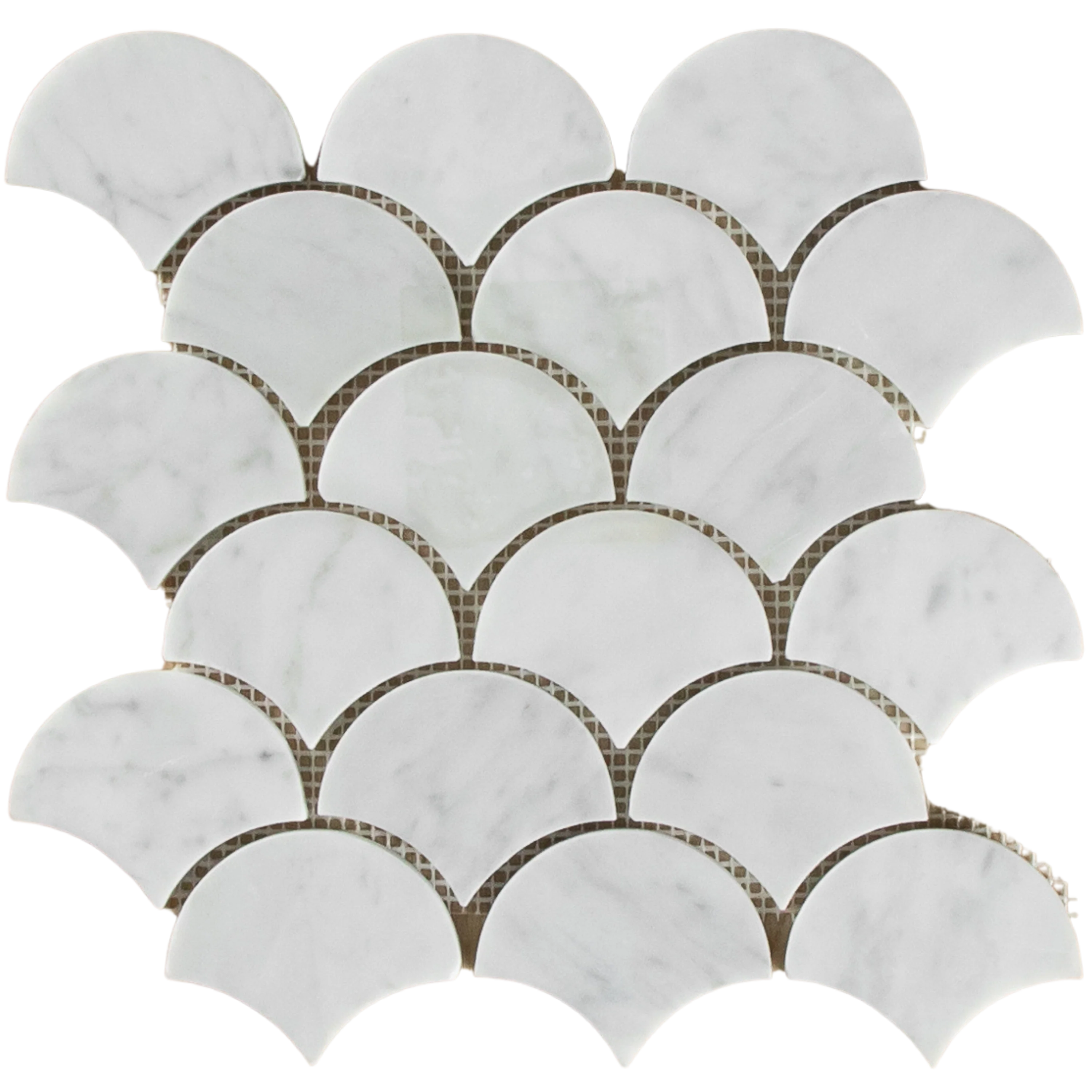Carrara Marble Mosaic Small Fans Honed - Image 3