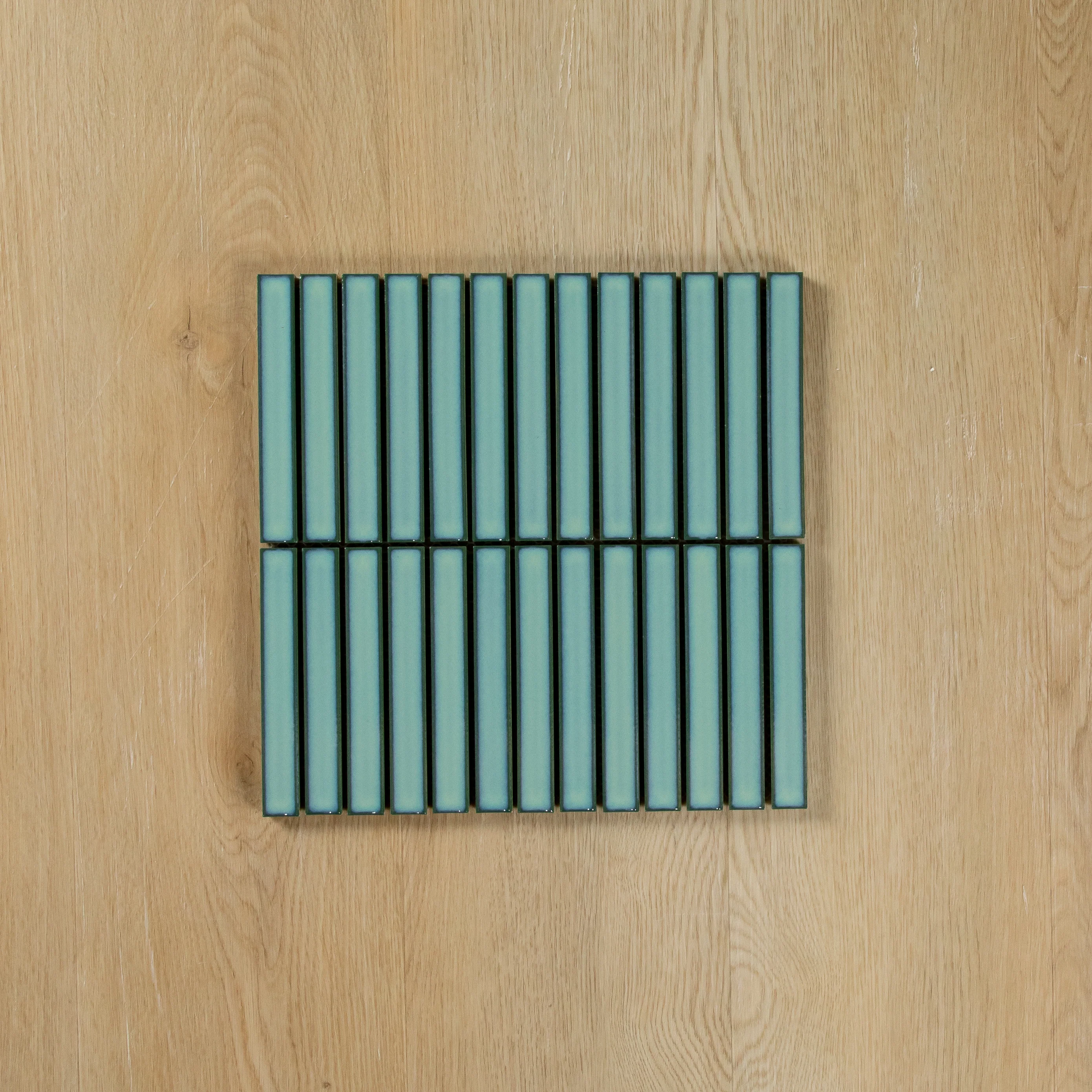 Clovelly Antique Light Green Gloss Concave Kit Kat Mosaic Mosaic - Image 5