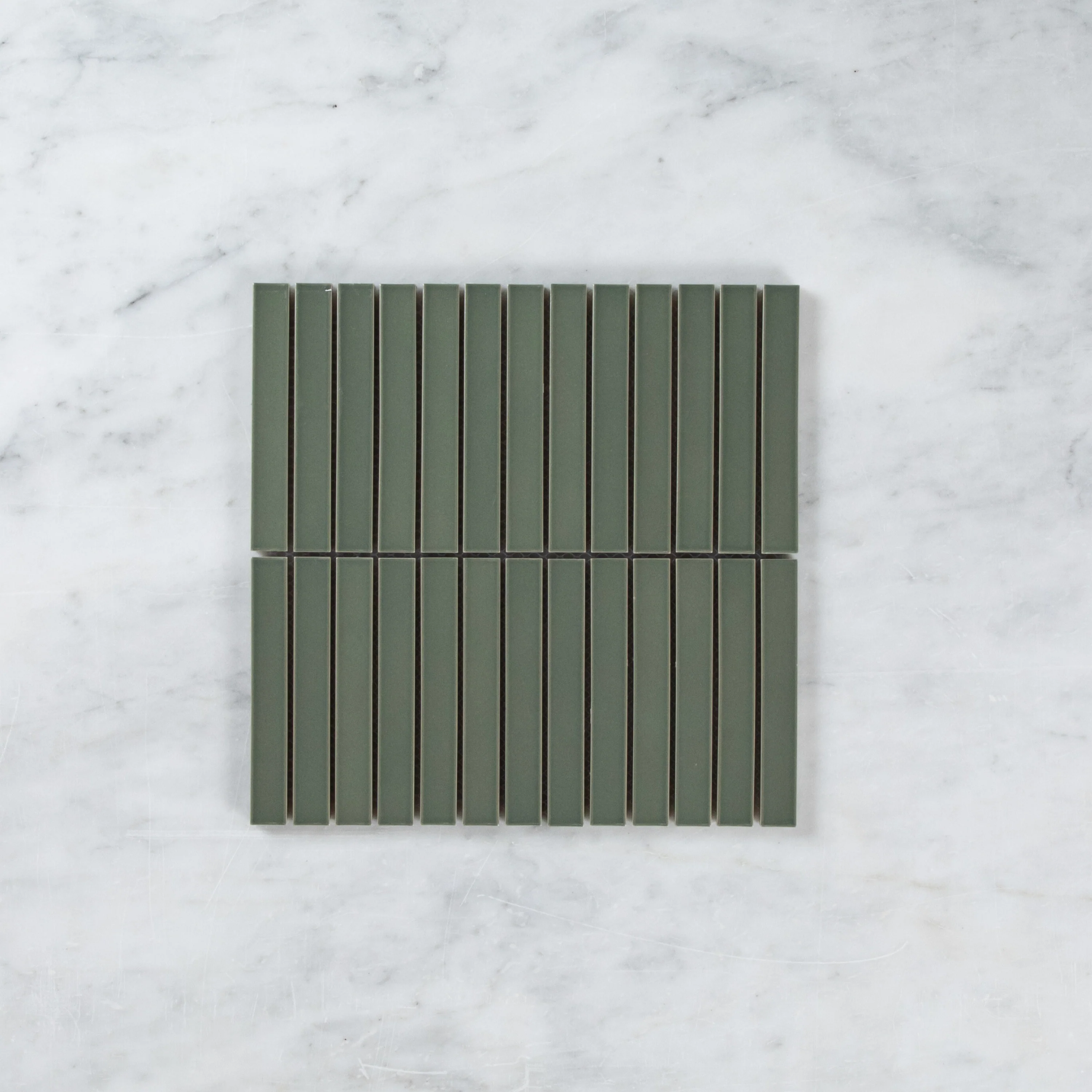 Clovelly Pearl Olive Matte Concave Kit Kat Mosaic - Image 2