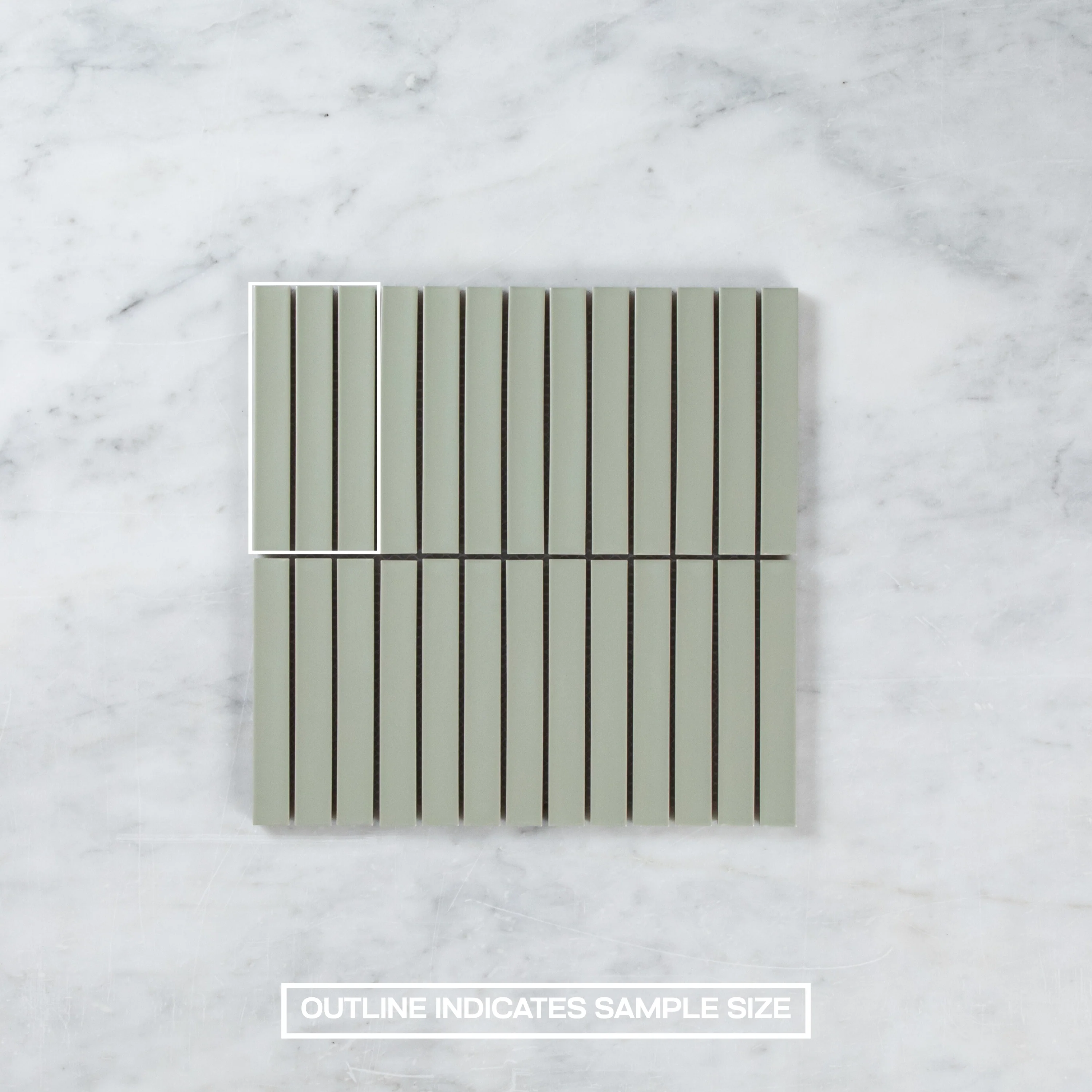 Clovelly Pearl Sage Matte Concave Kit Kat Mosaic - Image 4