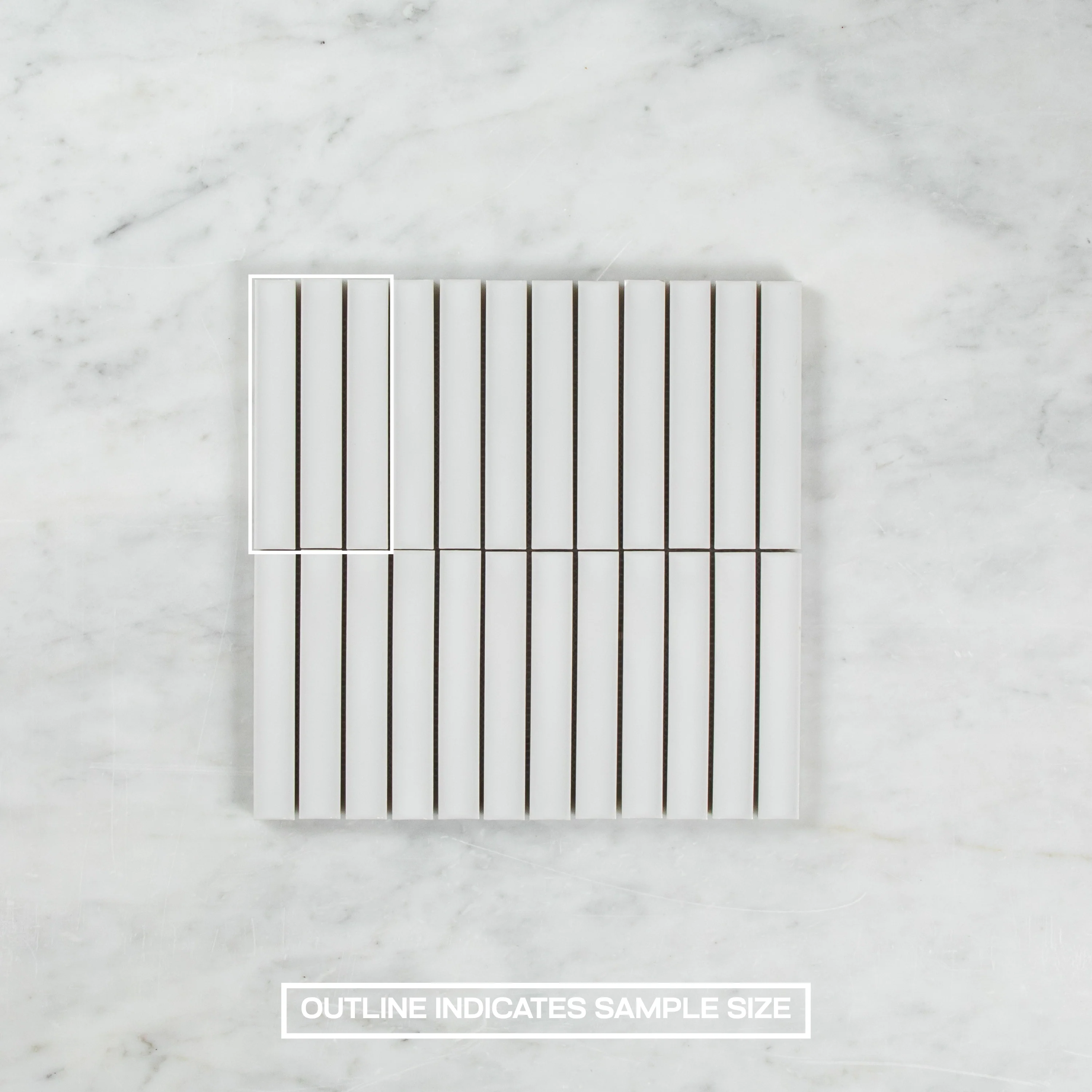 Clovelly Snow White Gloss Concave Kit Kat Mosaic - Image 5
