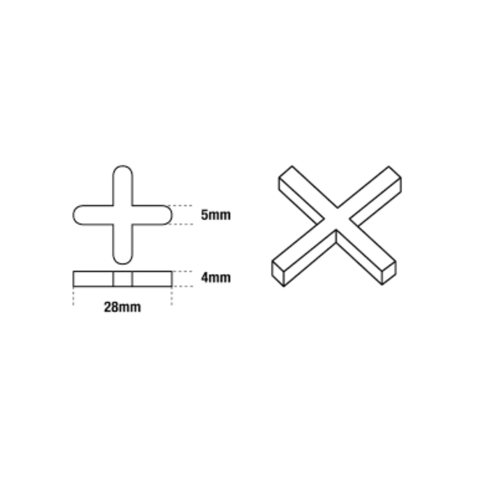 Cross Spacers 5mm 500 Pieces - Image 2