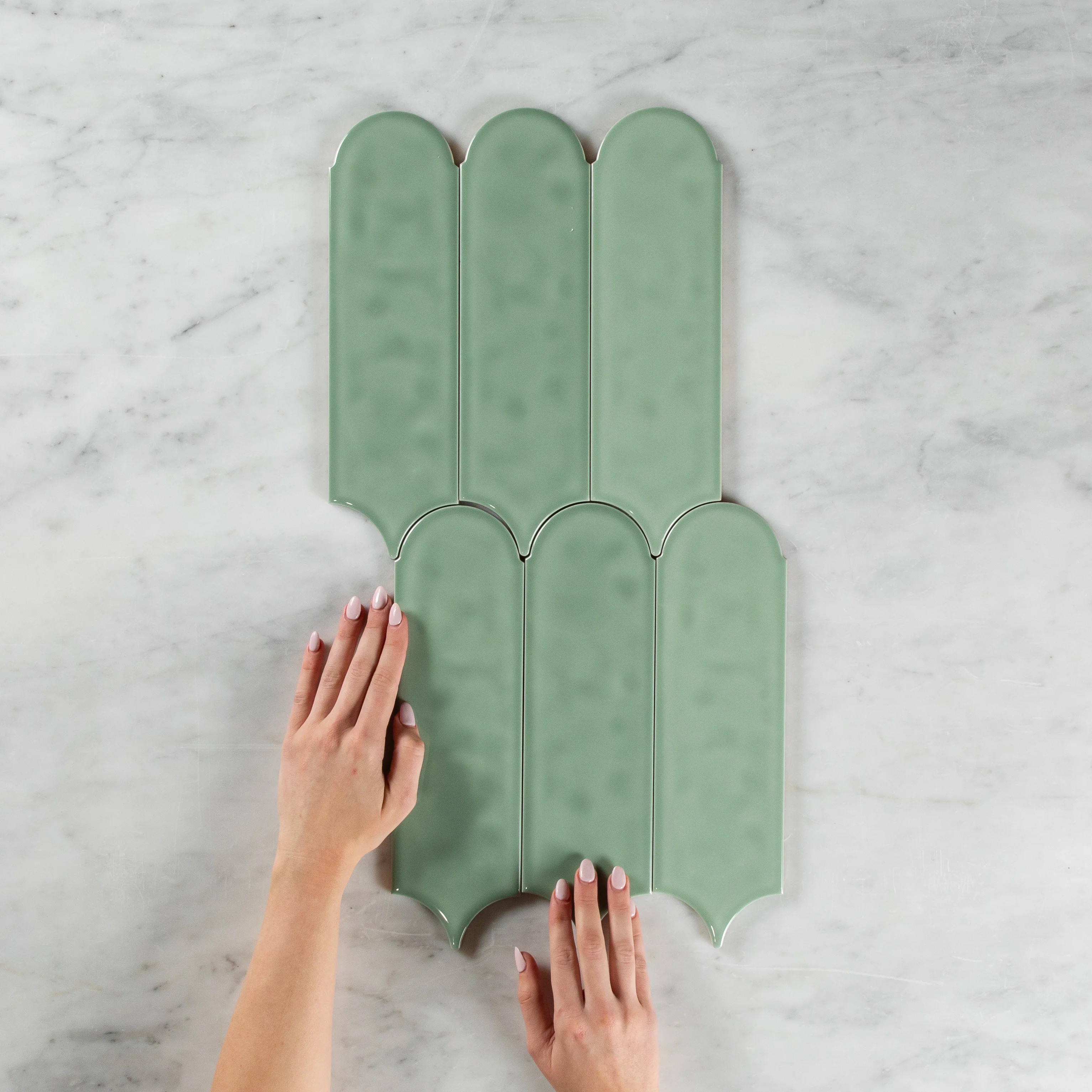 Flemmington Feather Light Green Ripple Gloss - Image 2