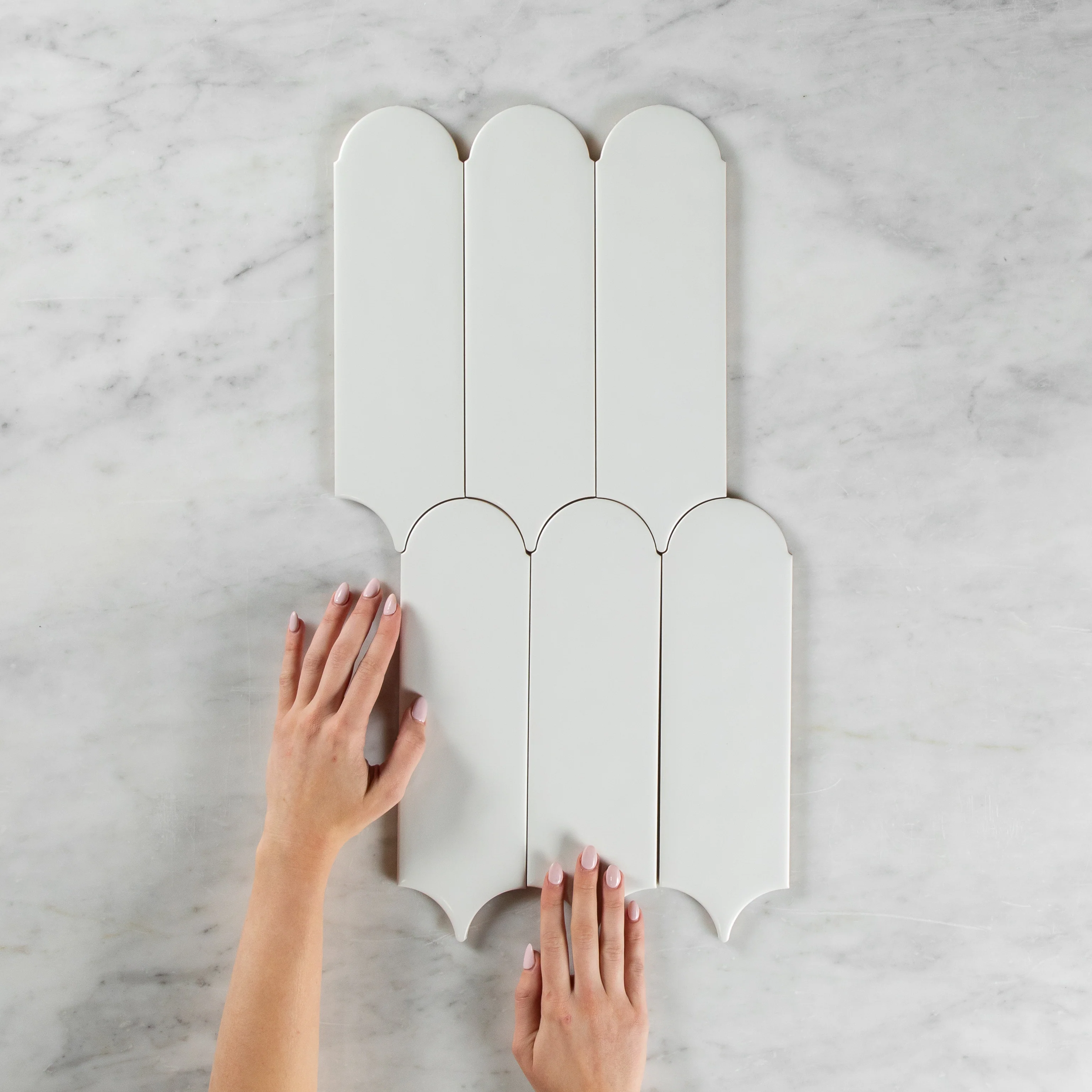 Flemmington Feather White Ripple Matte - Image 2