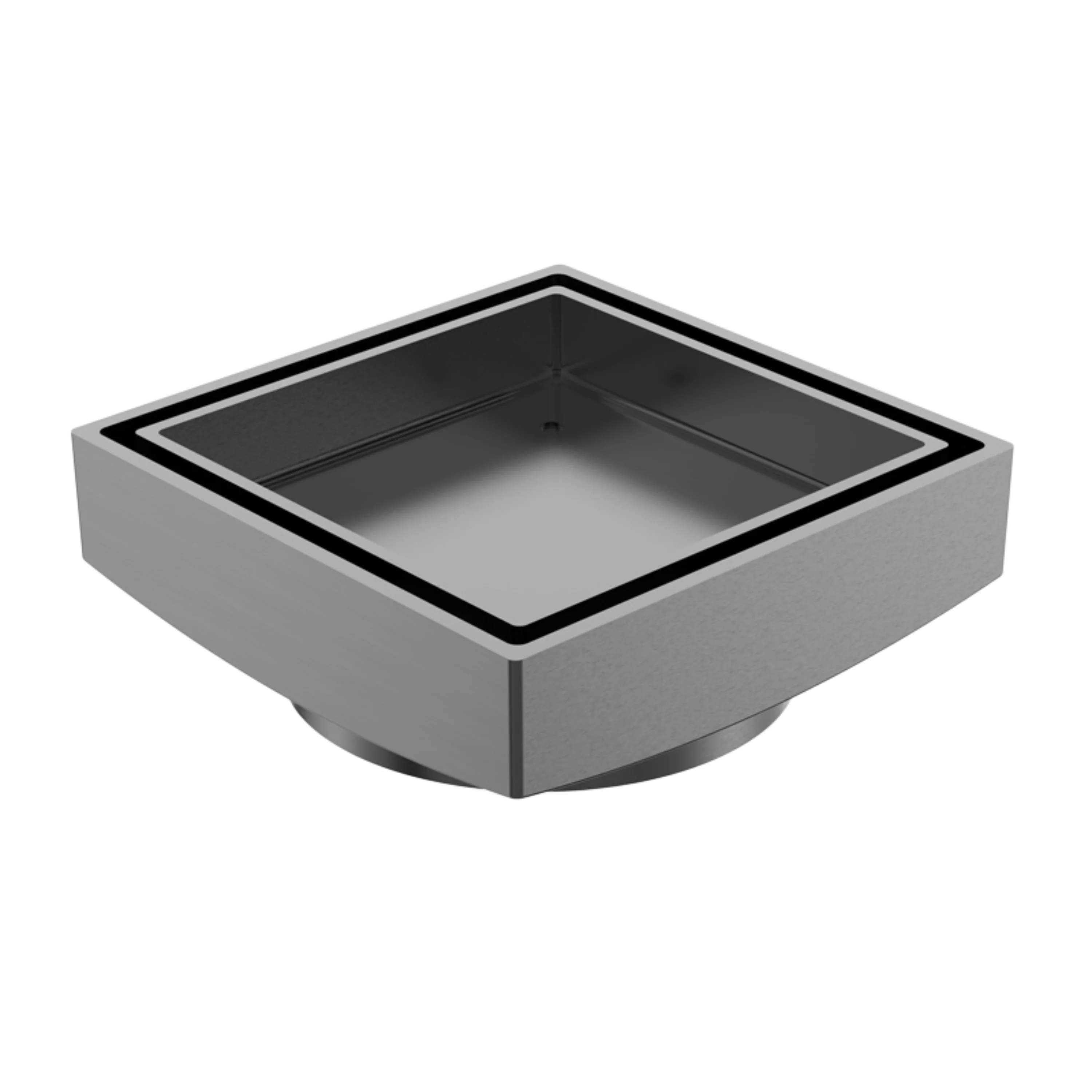 Floor Waste Bermuda Mega Square 80mm Brushed Gunmetal
