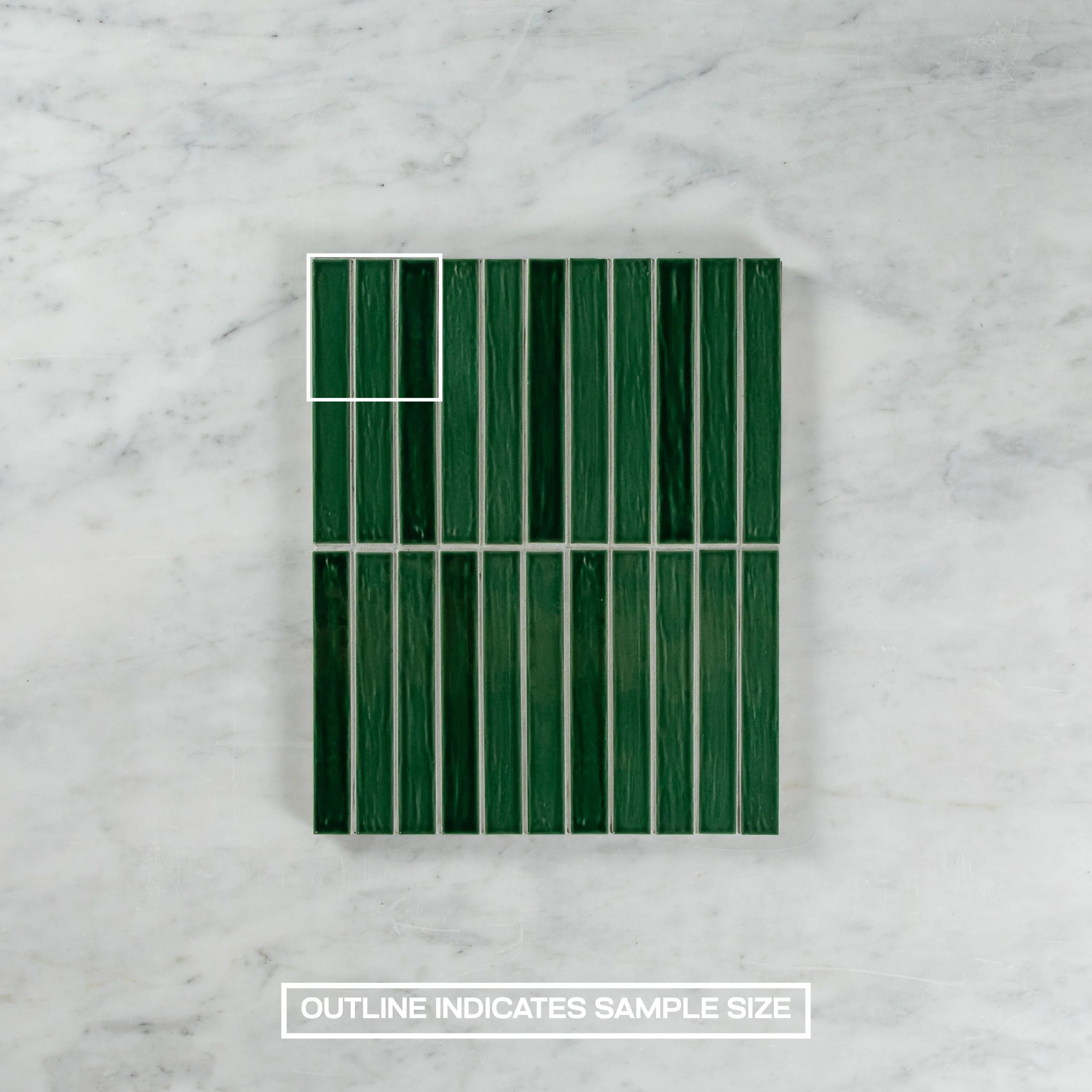 Porcelain Dark Green Glossy Mosaic - Image 4