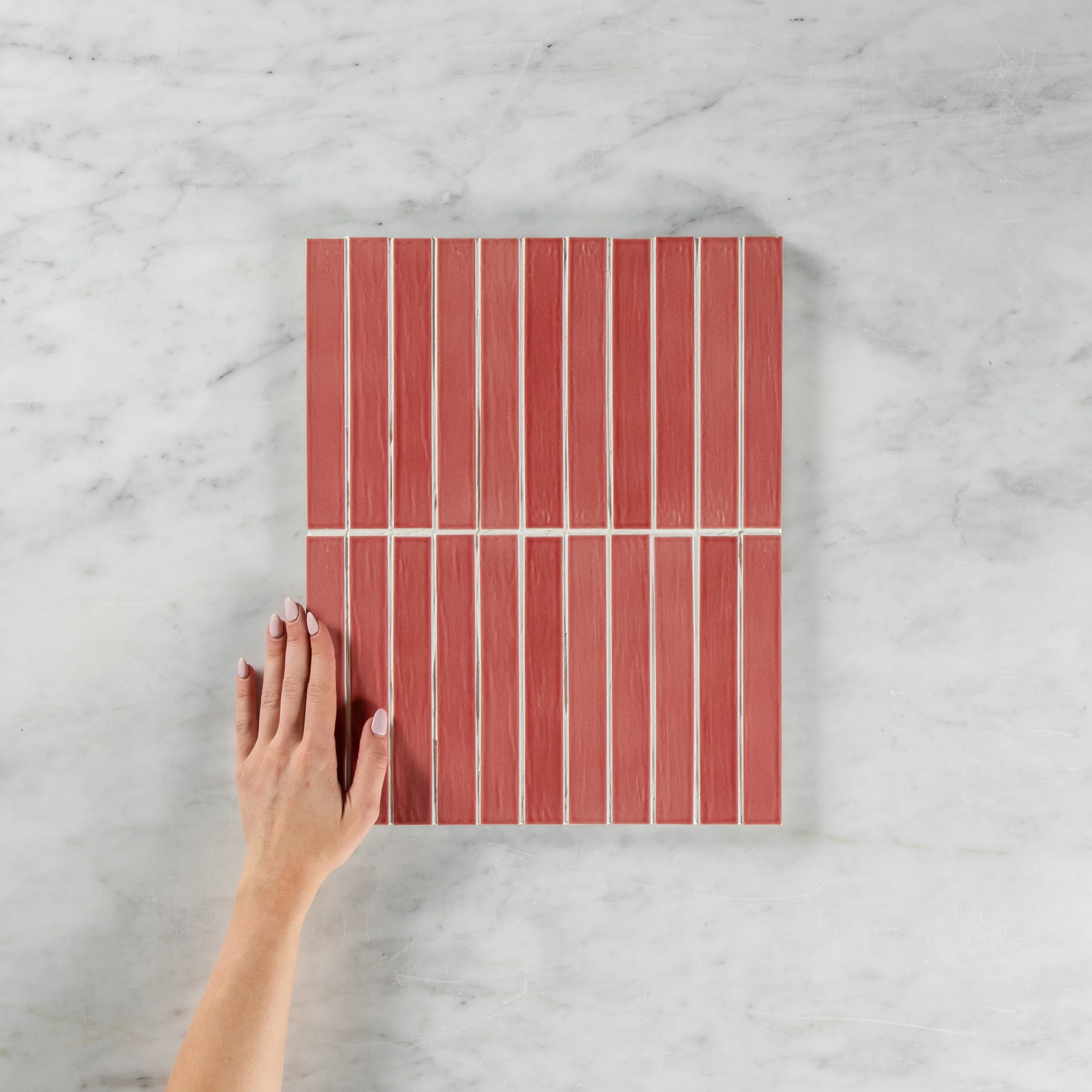 Porcelain Pink Glossy Mosaic - Image 2
