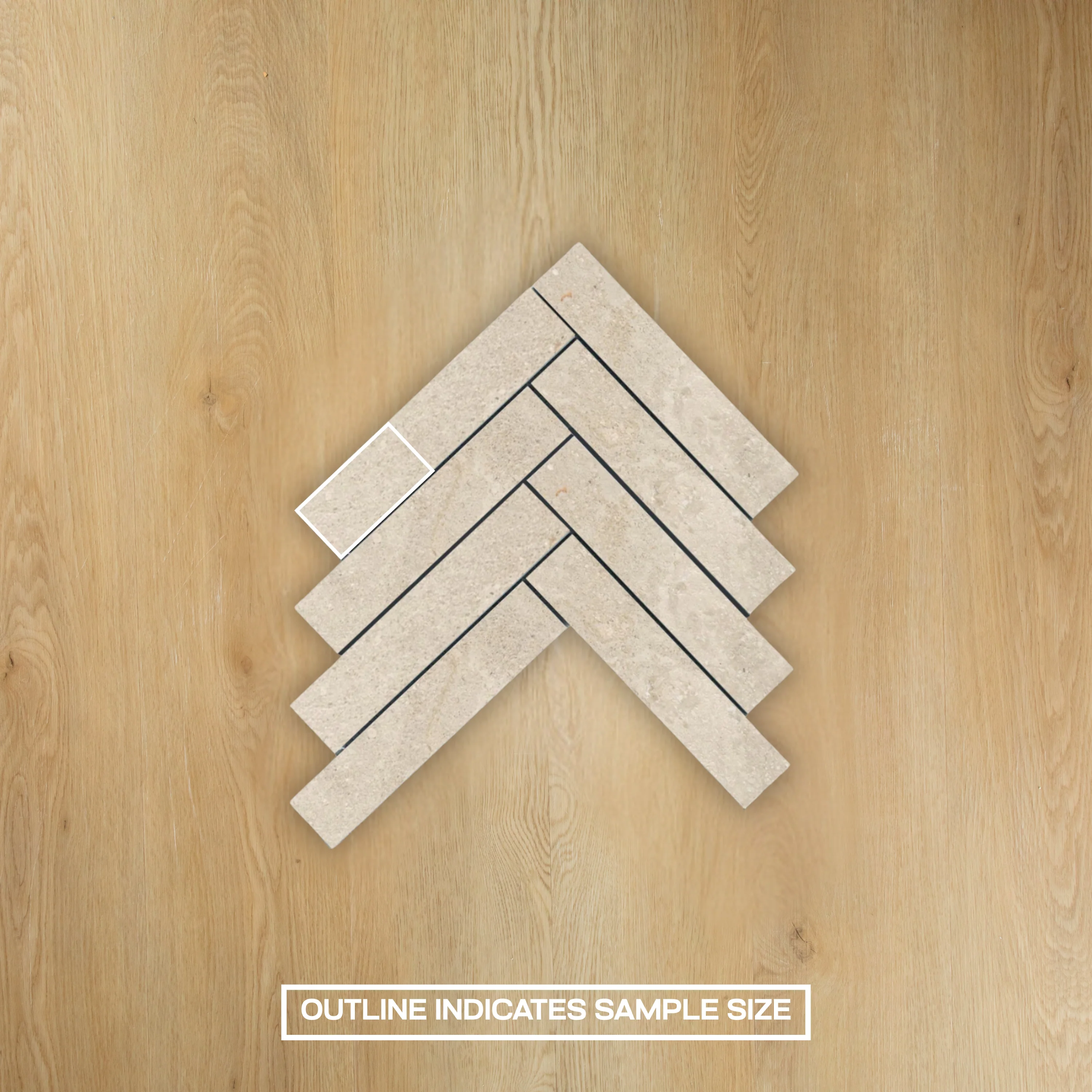 Provence Nature Herringbone Mosaic - Image 2