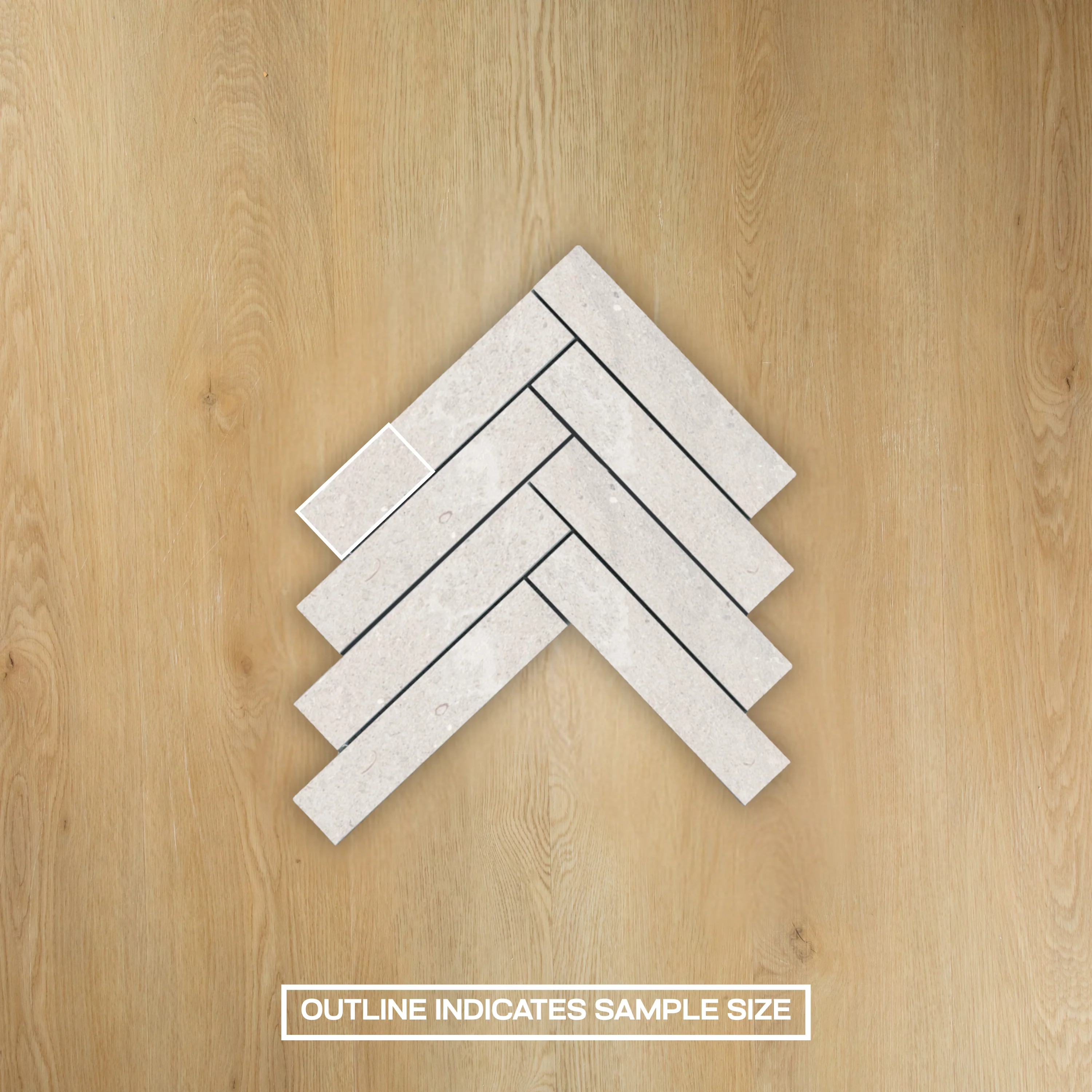 Provence Pearl Herringbone Mosaic - Image 2