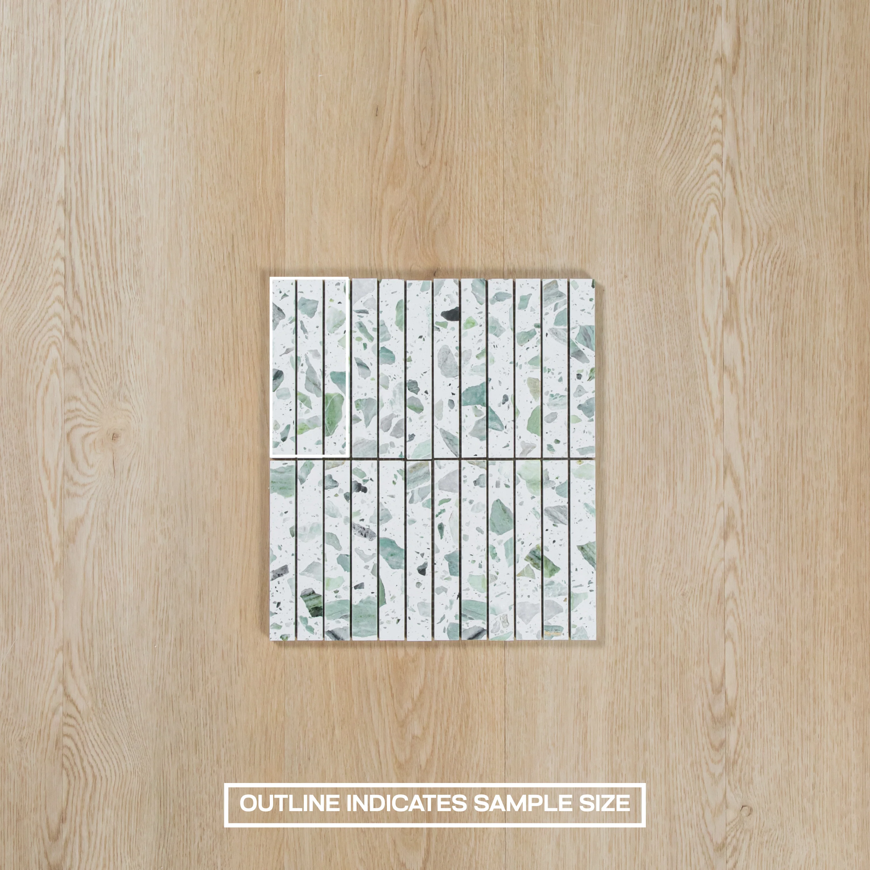 Terrazzo Green Honed Emerald Kit Kat Mosaic - Image 3