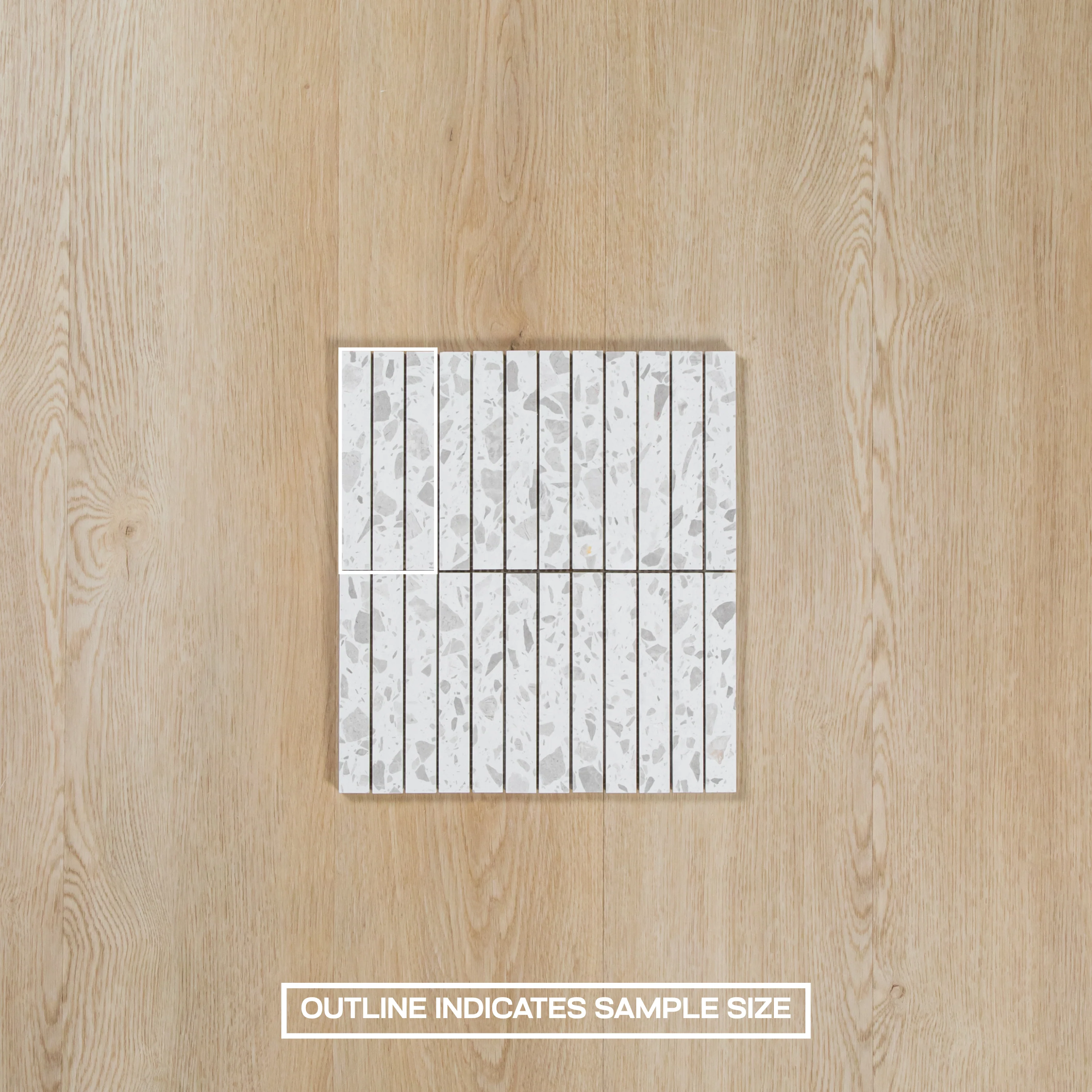 Terrazzo Grey Honed Pumice Kit Kat Mosaic - Image 3