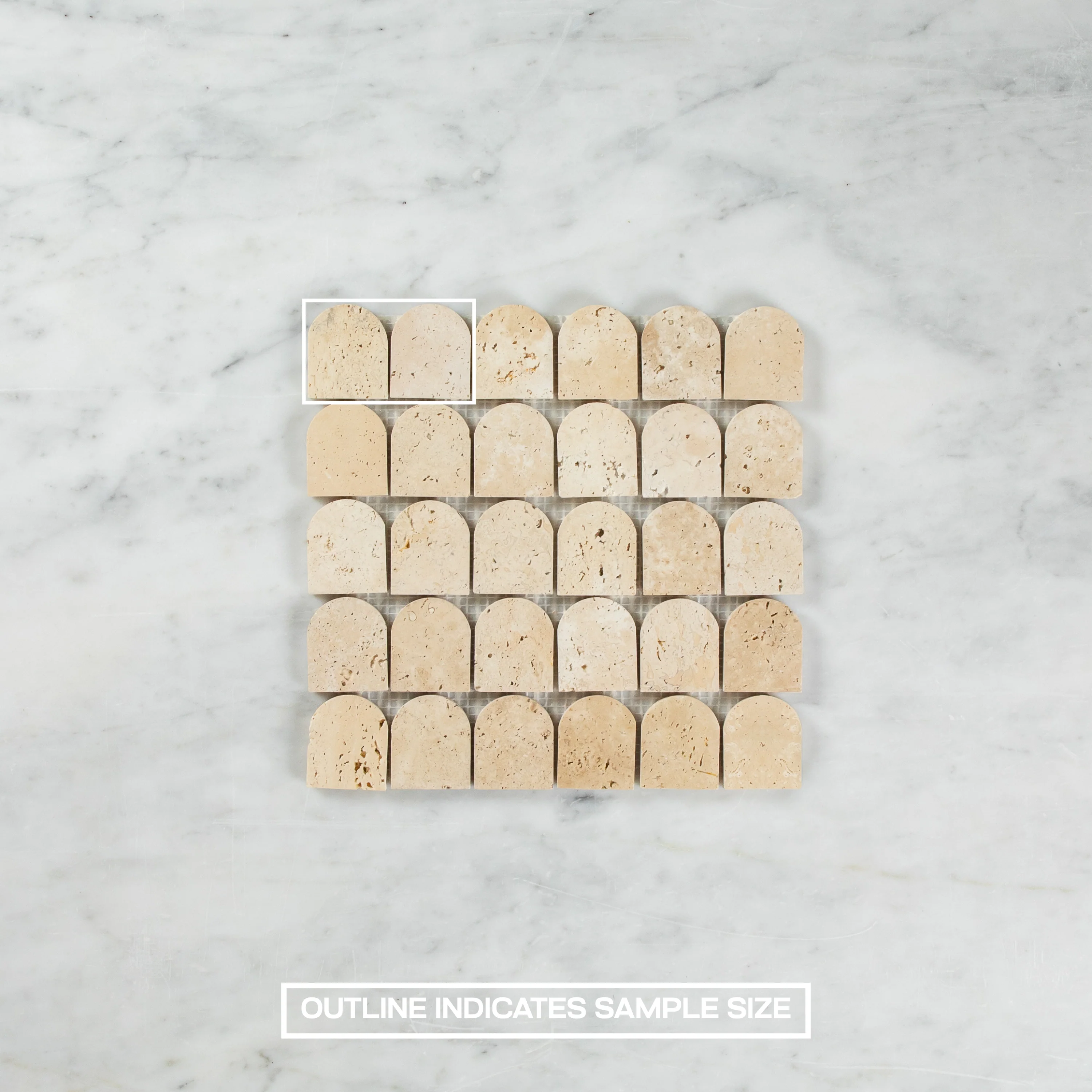 Travertine Cross Cut Cream + Mini Arch Mosaic Travertine - Image 7