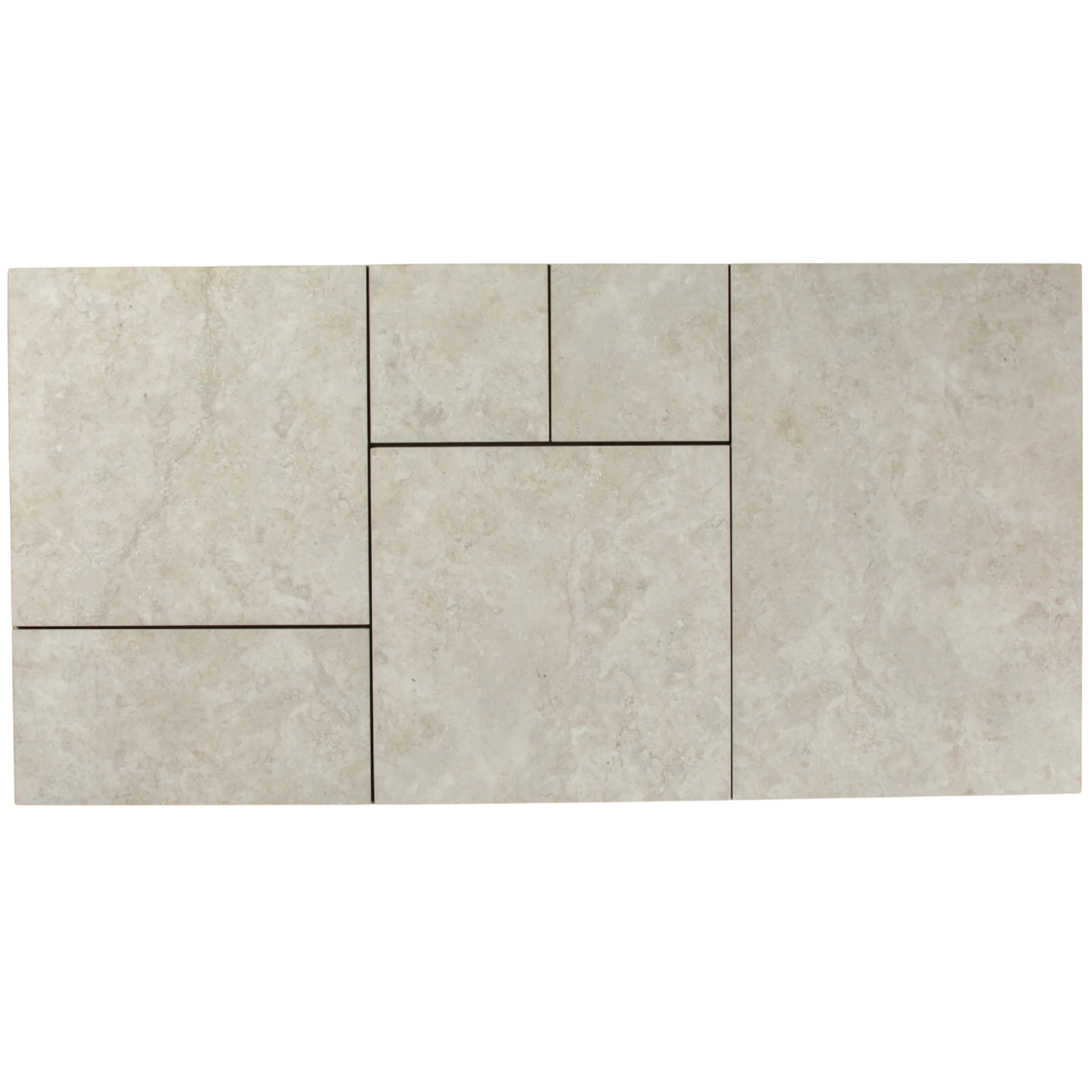 Travertine Stone Silver French Pattern In Out - Image 3